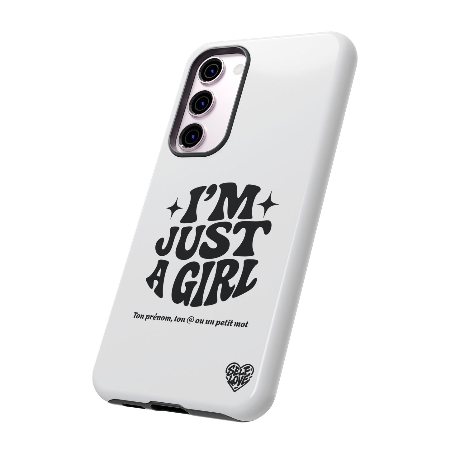 Im Just A Girl - Coque Samsung (blanc)