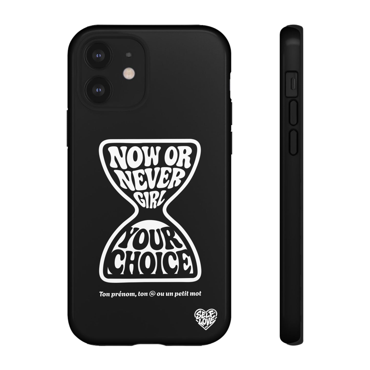Now Or Never Girl - Coque iPhone (noir)