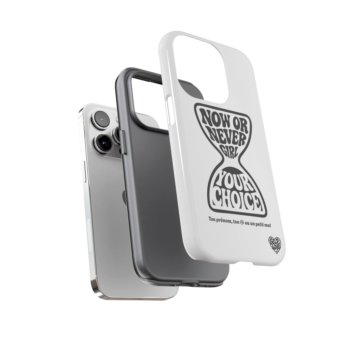 Now Or Never Girl - Coque iPhone (blanc)