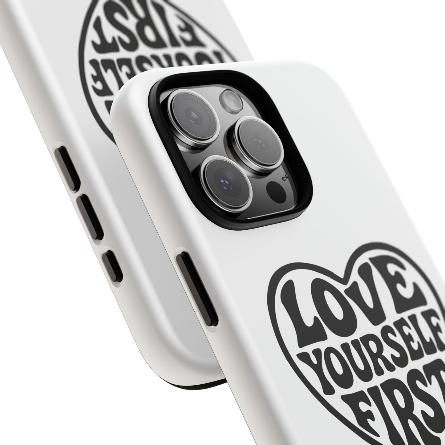 Love Yourself First - Coque iPhone (blanc)