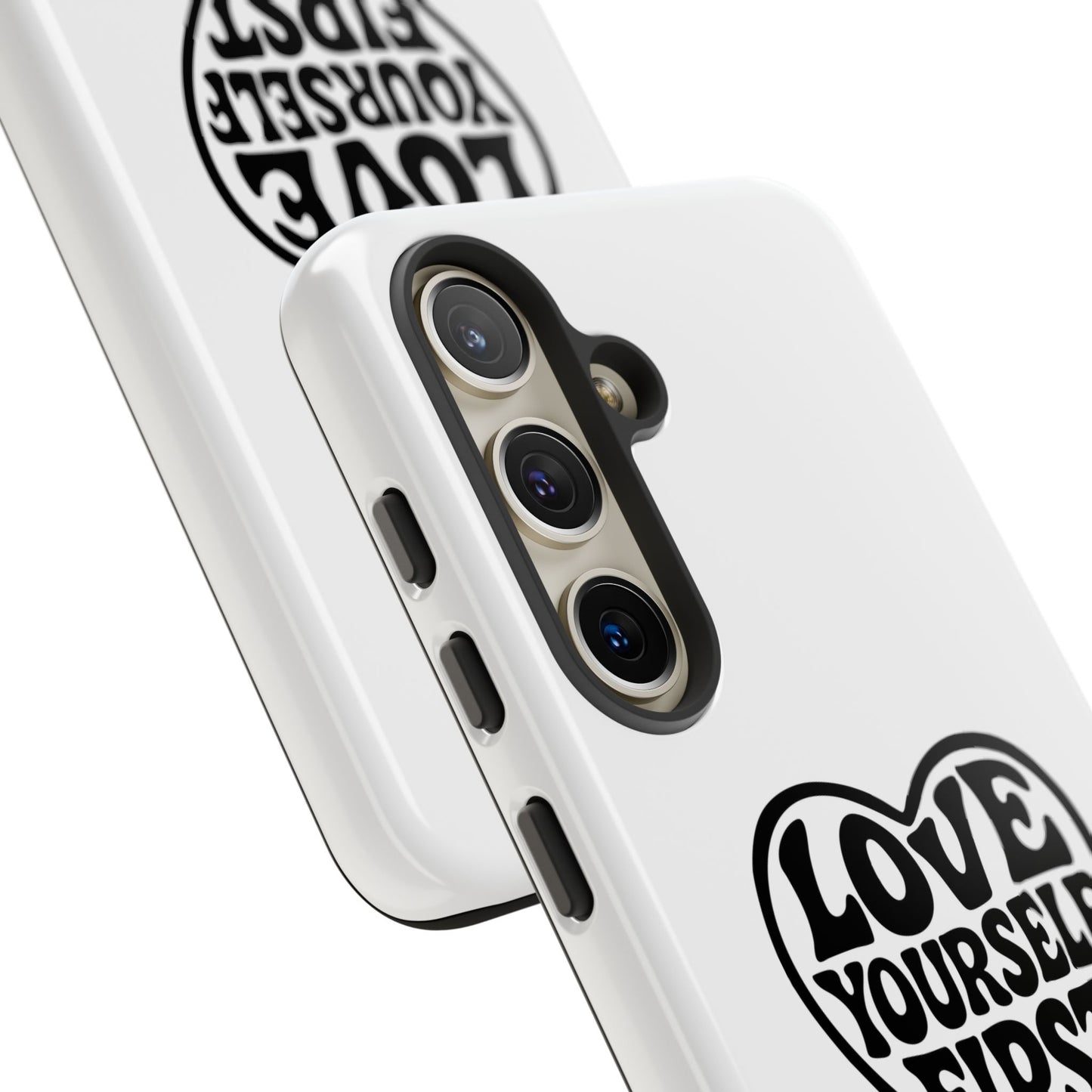 Love Yourself First - Coque Samsung (blanc)