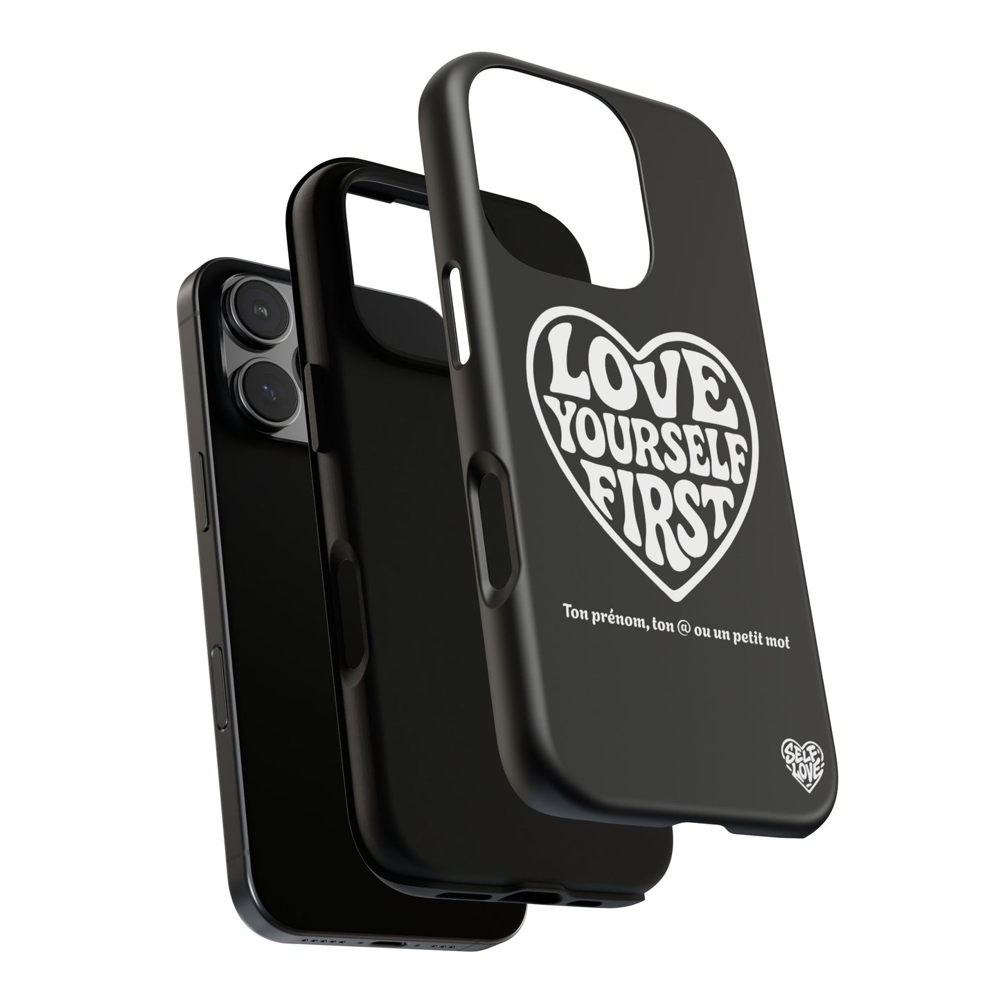 Love Yourself First - Coque iPhone (noir)