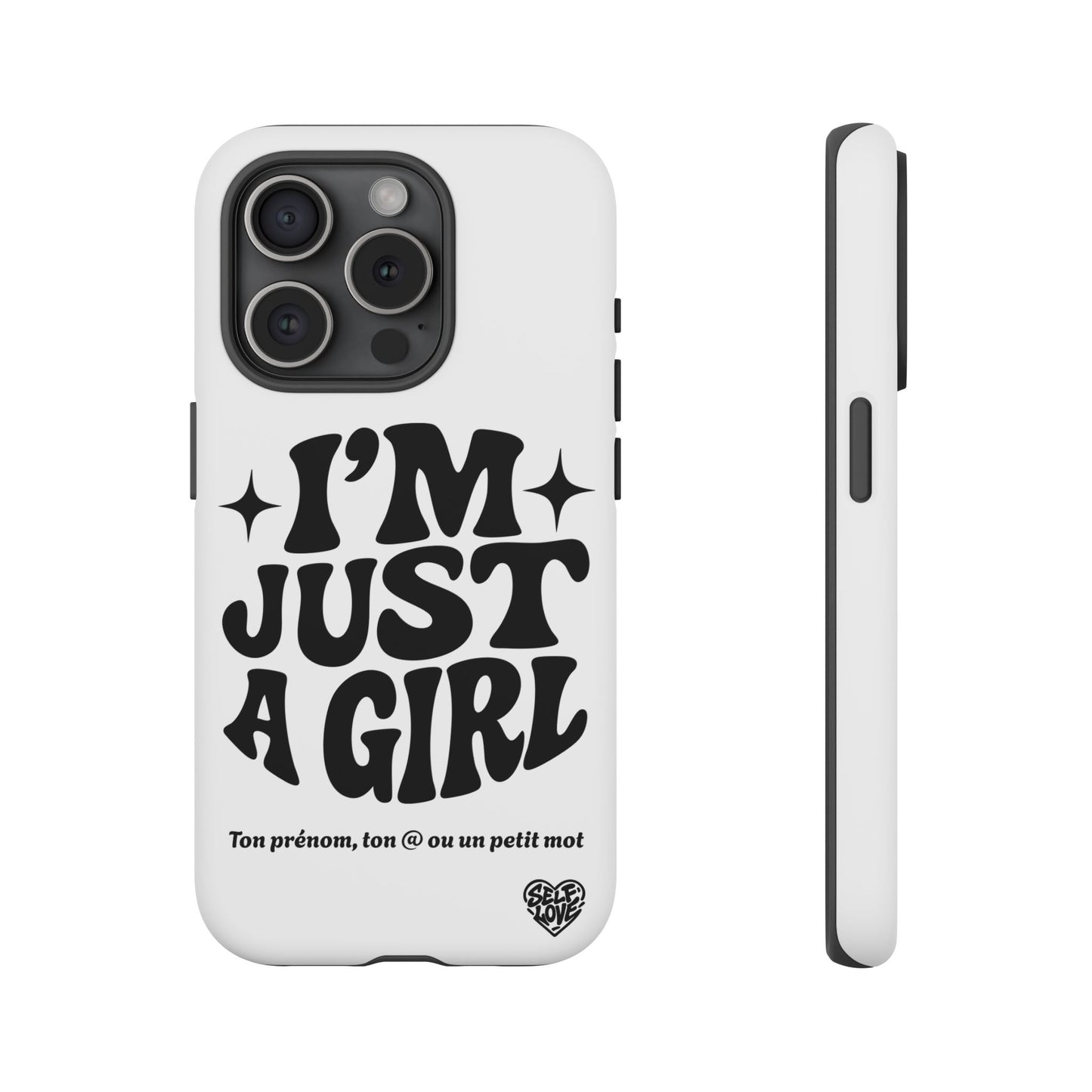 Im Just A Girl - Coque iPhone (blanc)