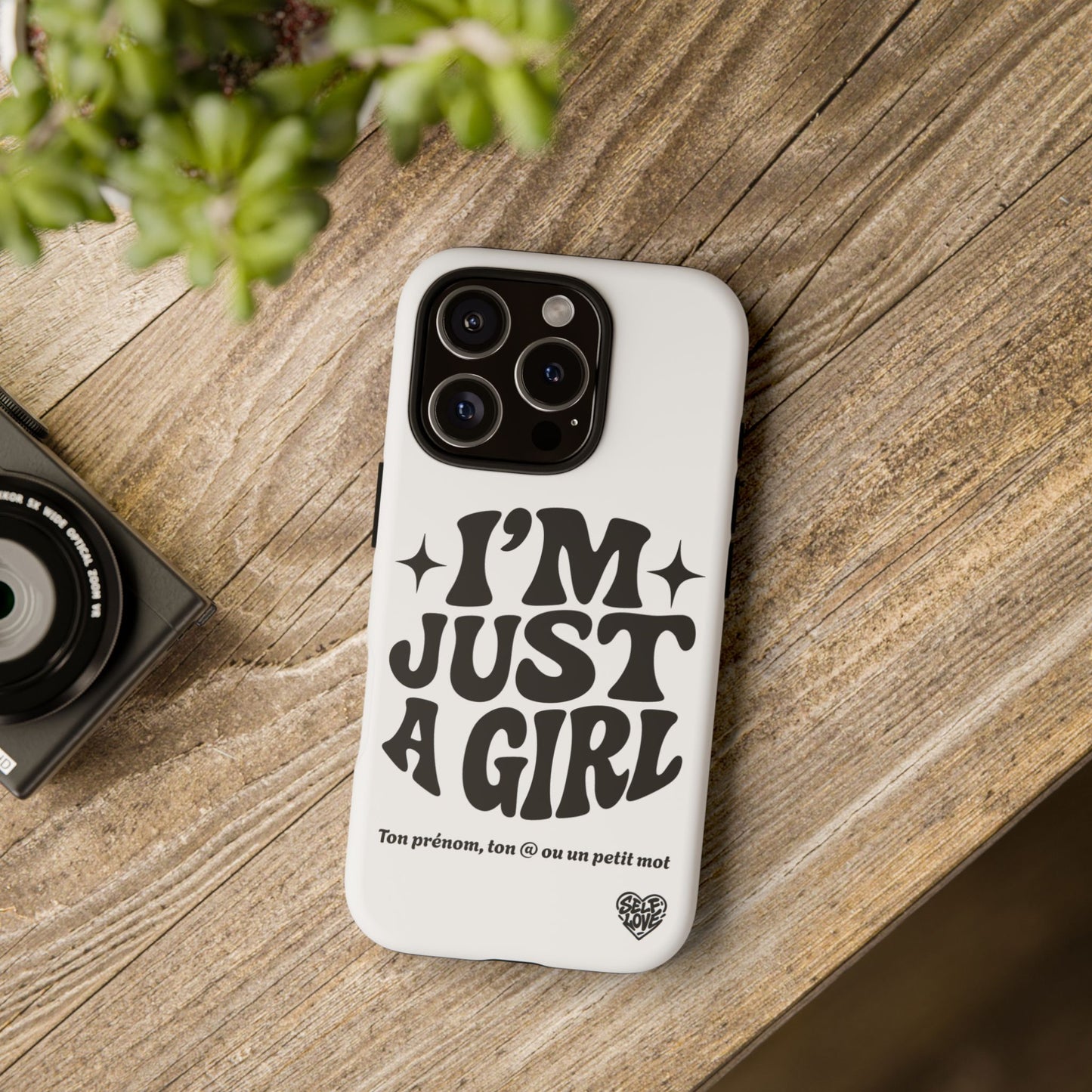 Im Just A Girl - Coque iPhone (blanc)