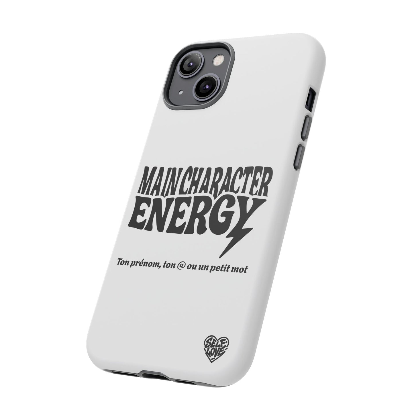 Main Character Energy - Coque iPhone (blanc)