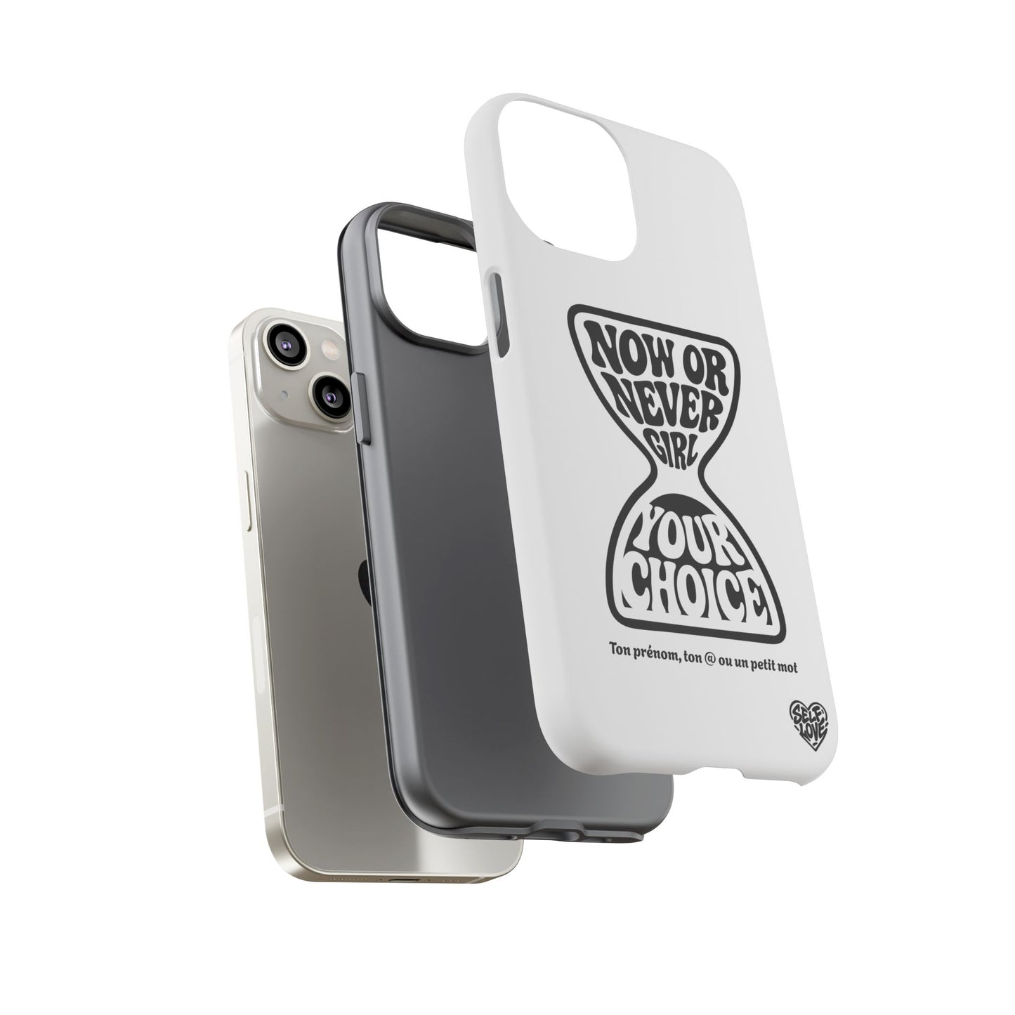 Now Or Never Girl - Coque iPhone (blanc)