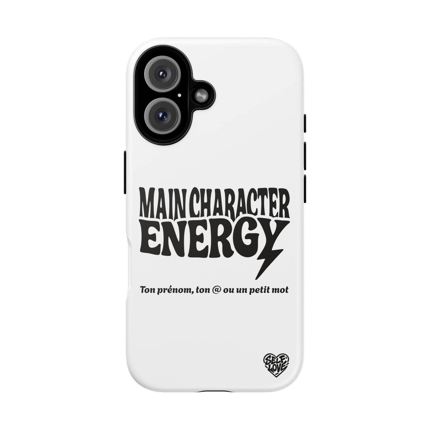 Main Character Energy - Coque iPhone (blanc)