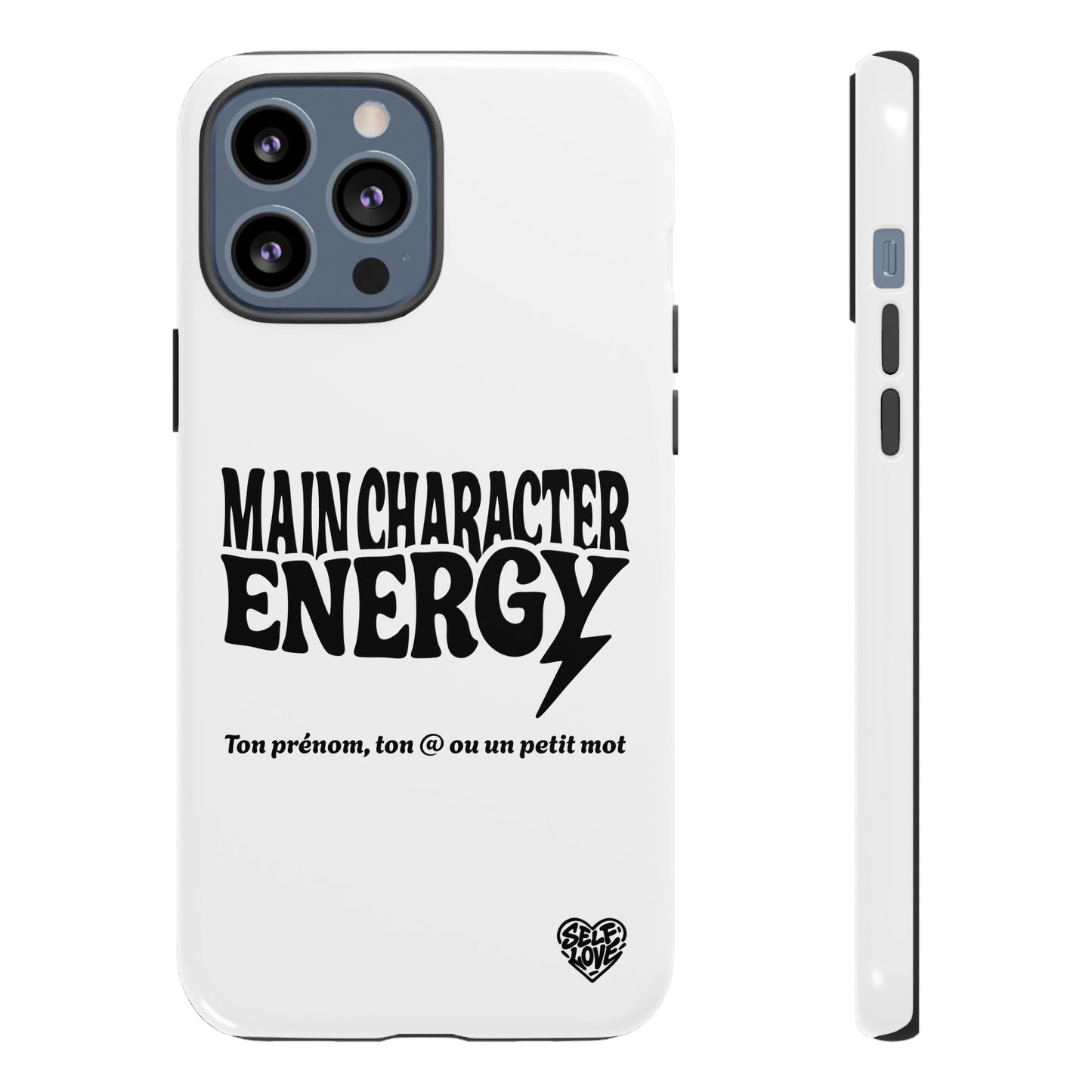 Main Character Energy - Coque iPhone (blanc)