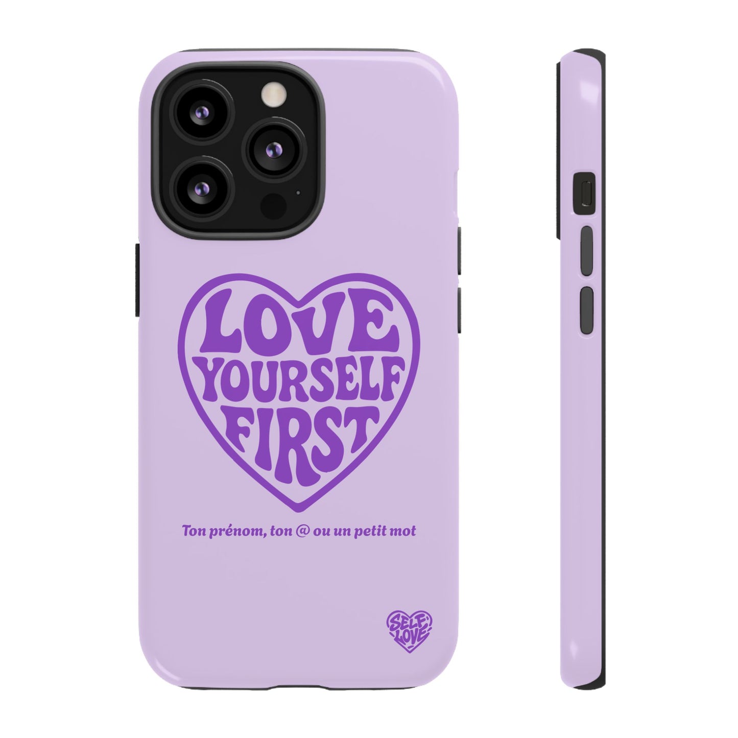 Love Yourself First - Coque iPhone (violet)