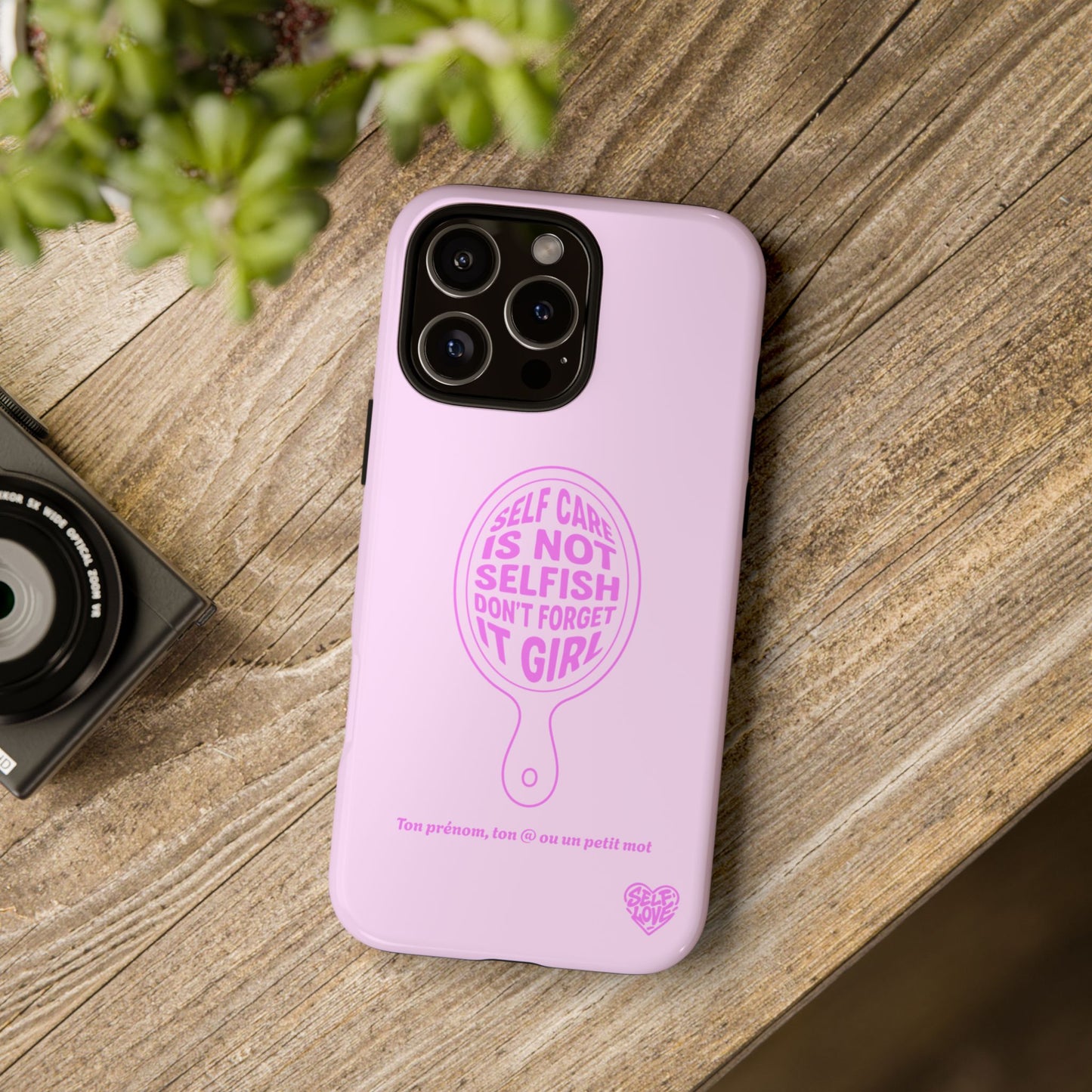 Self Care - Coque iPhone (rose)