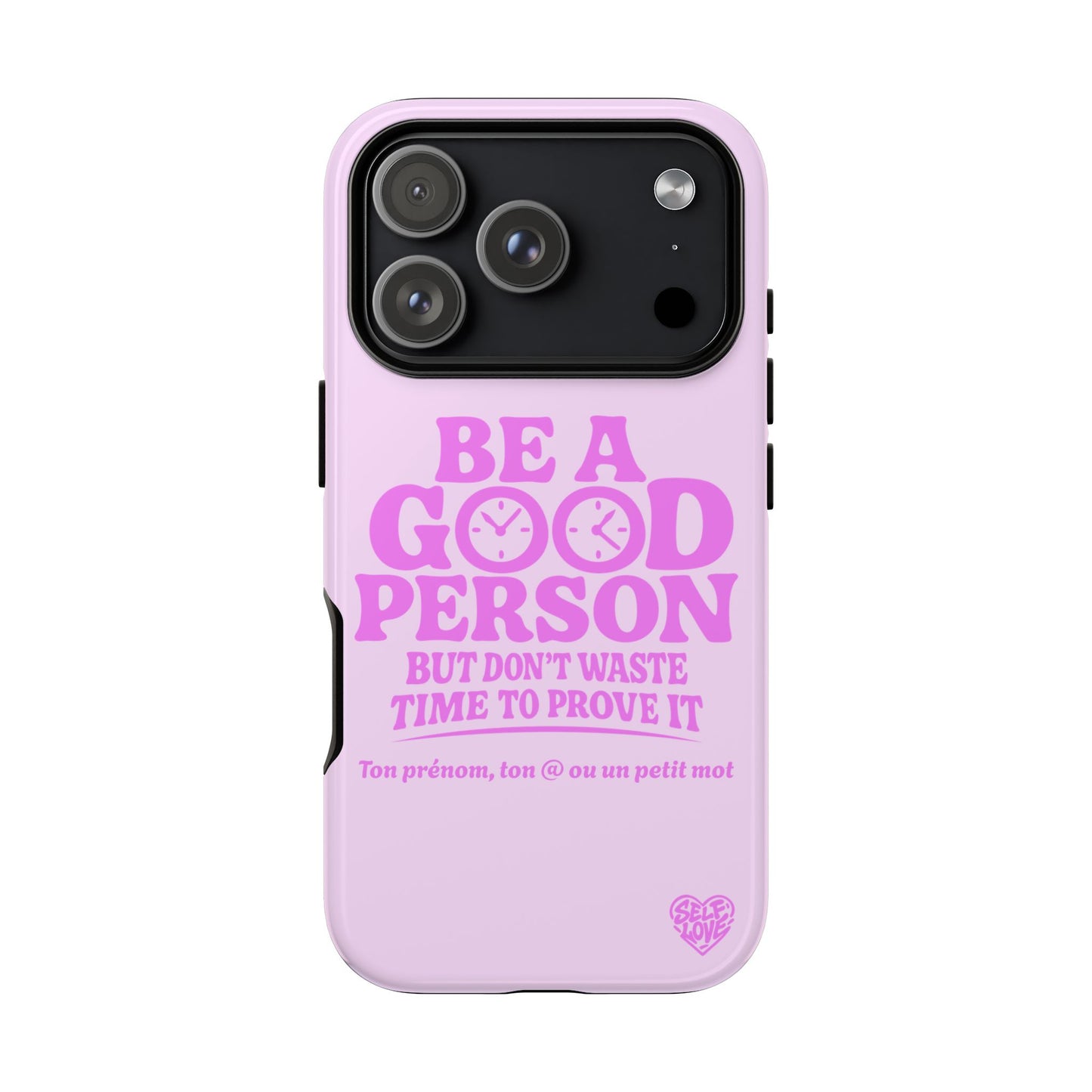 Be A Good Person - Coque iPhone (rose)