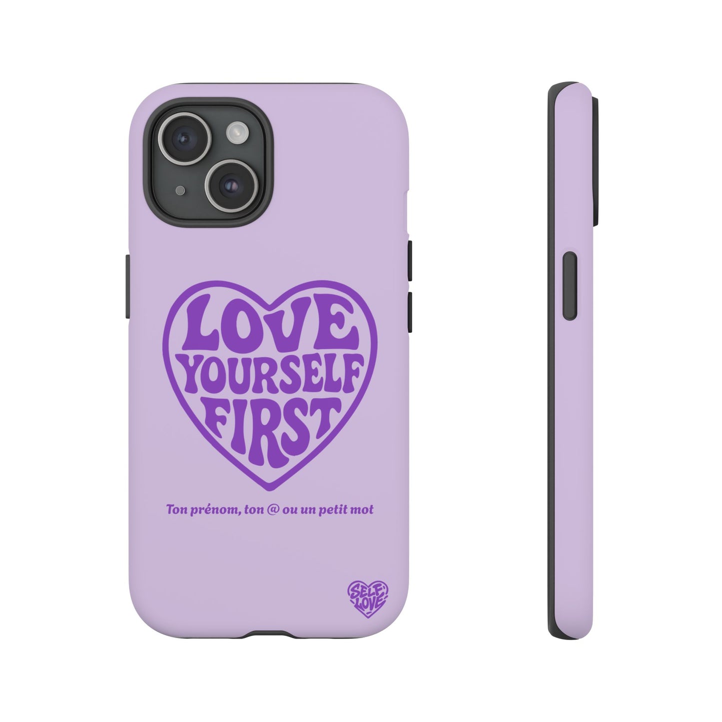 Love Yourself First - Coque iPhone (violet)