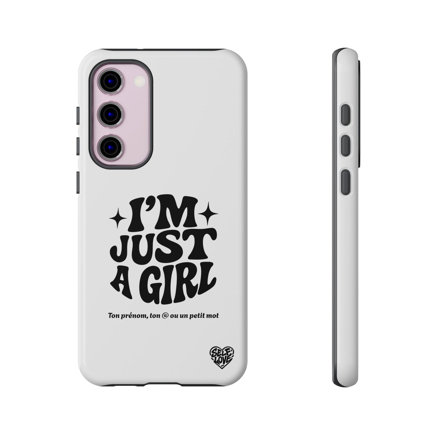 Im Just A Girl - Coque Samsung (blanc)
