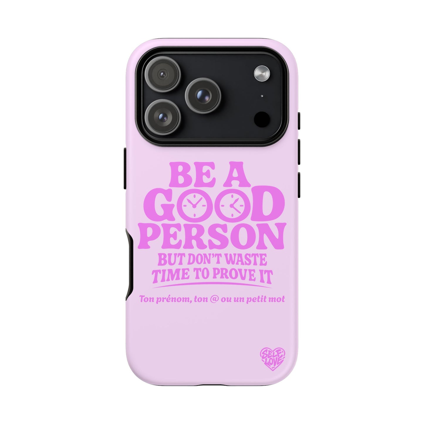 Be A Good Person - Coque iPhone (rose)