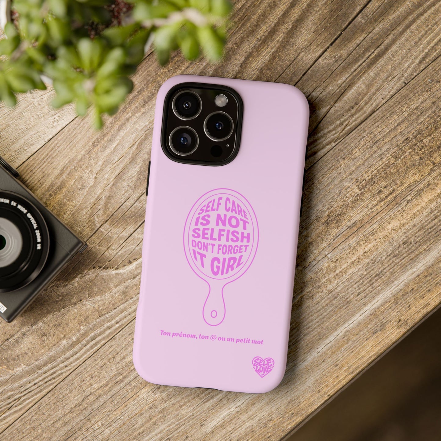Self Care - Coque iPhone (rose)