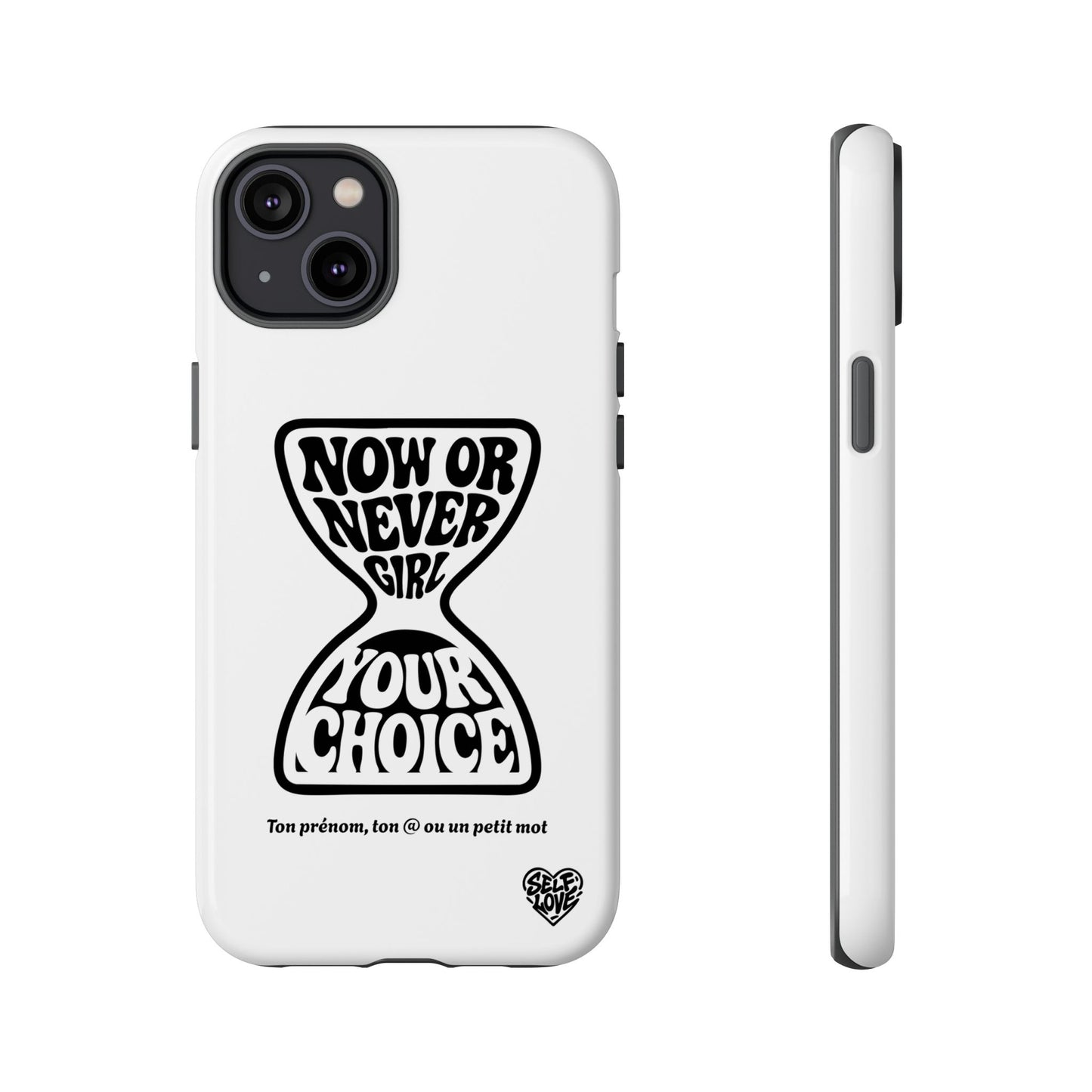Now Or Never Girl - Coque iPhone (blanc)