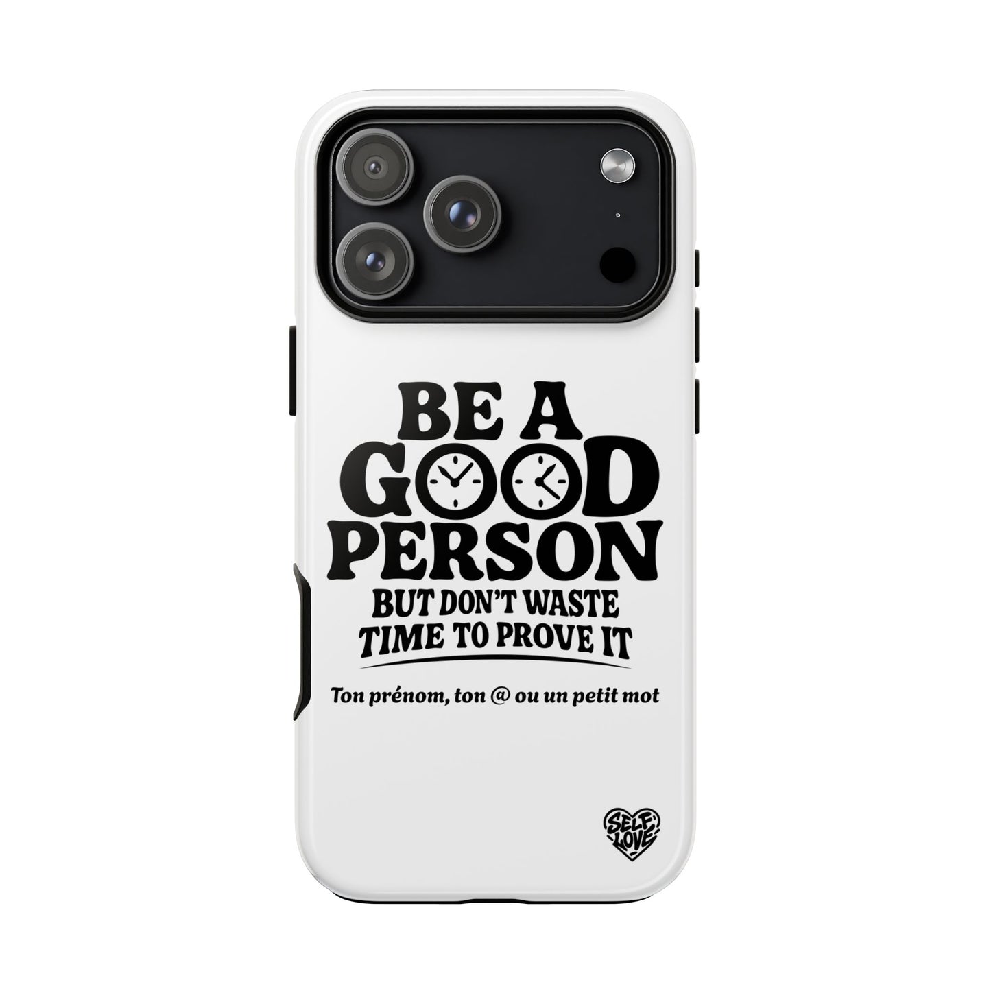 Be A Good Person - Coque iPhone (blanc)