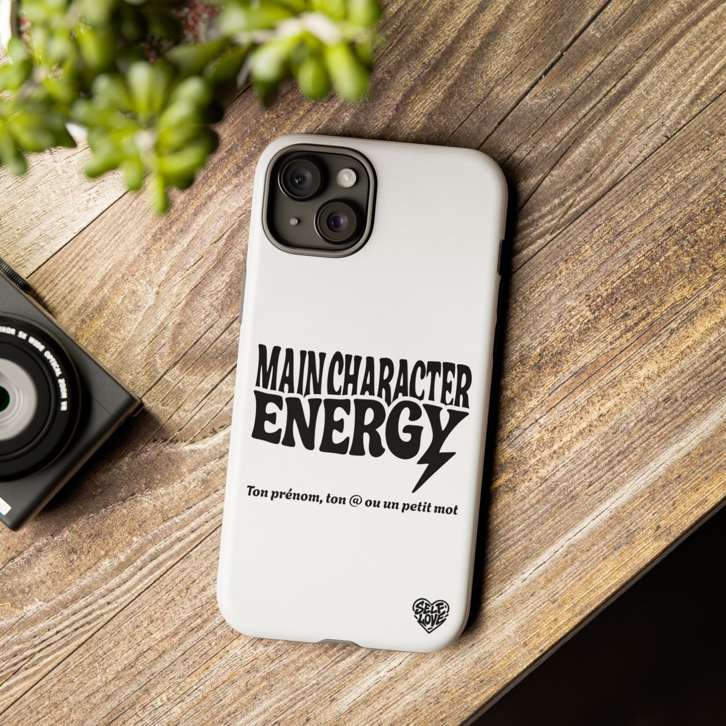 Main Character Energy - Coque iPhone (blanc)