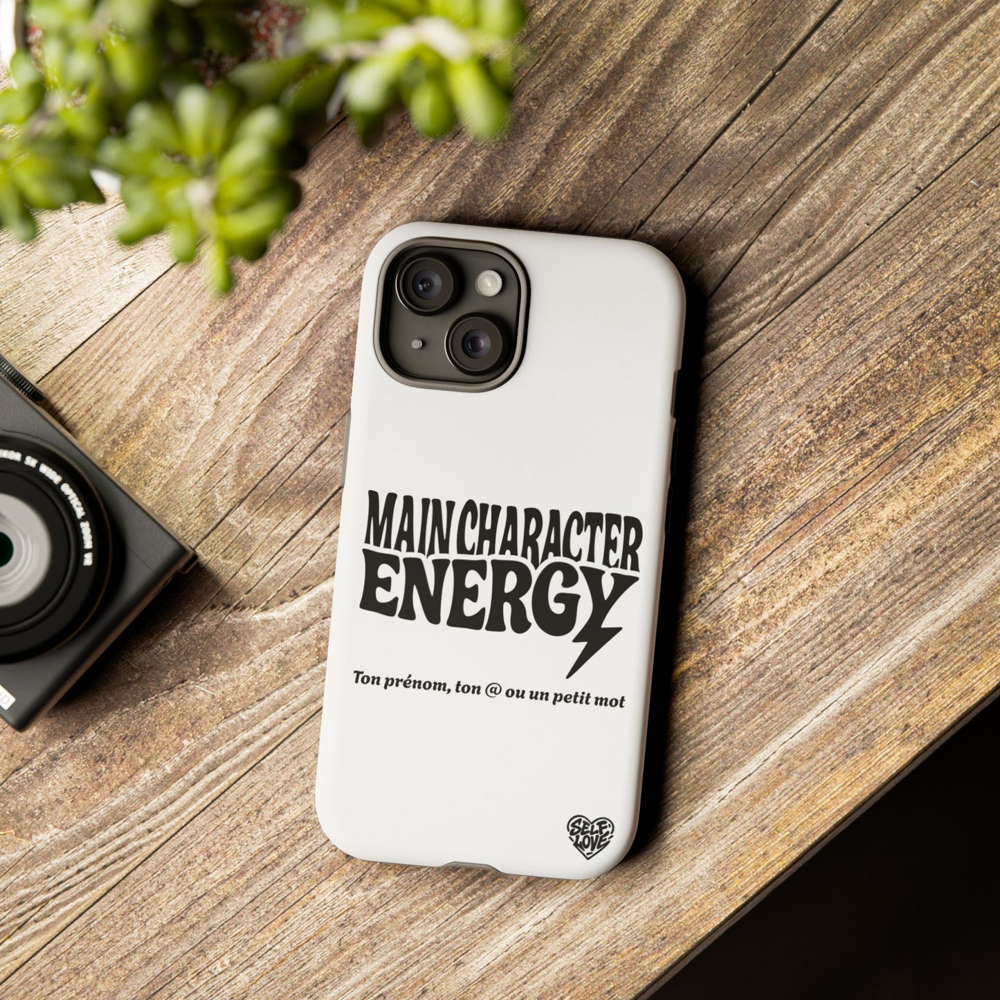 Main Character Energy - Coque iPhone (blanc)