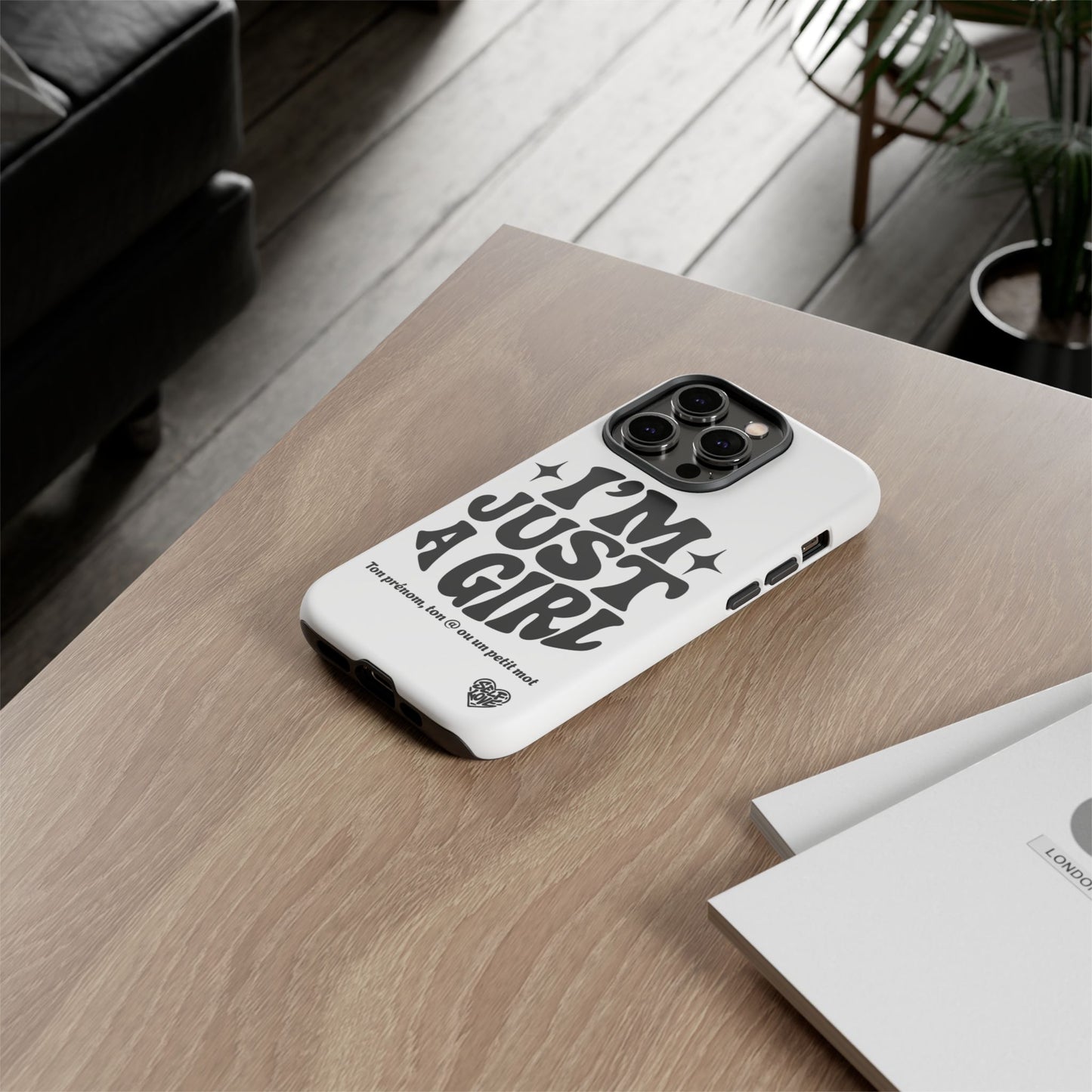 Im Just A Girl - Coque iPhone (blanc)