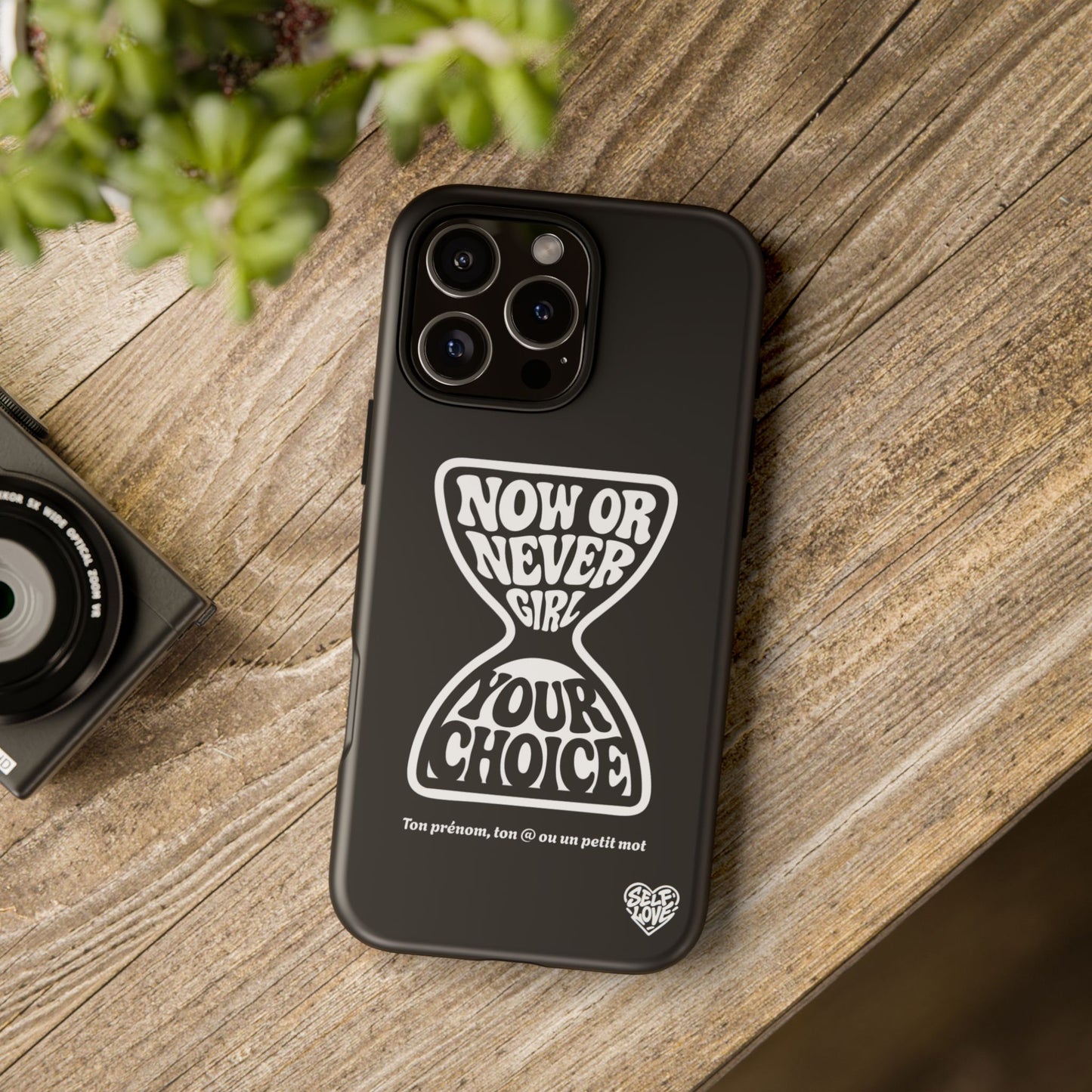 Now Or Never Girl - Coque iPhone (noir)