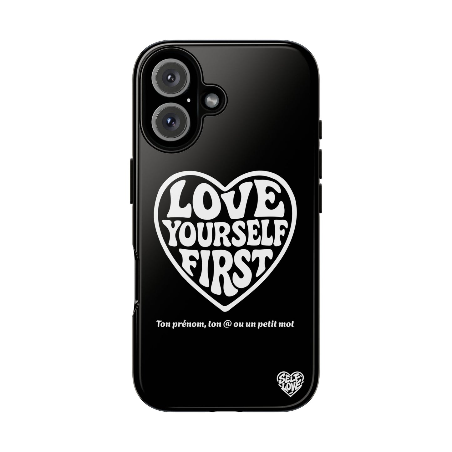 Love Yourself First - Coque iPhone (noir)