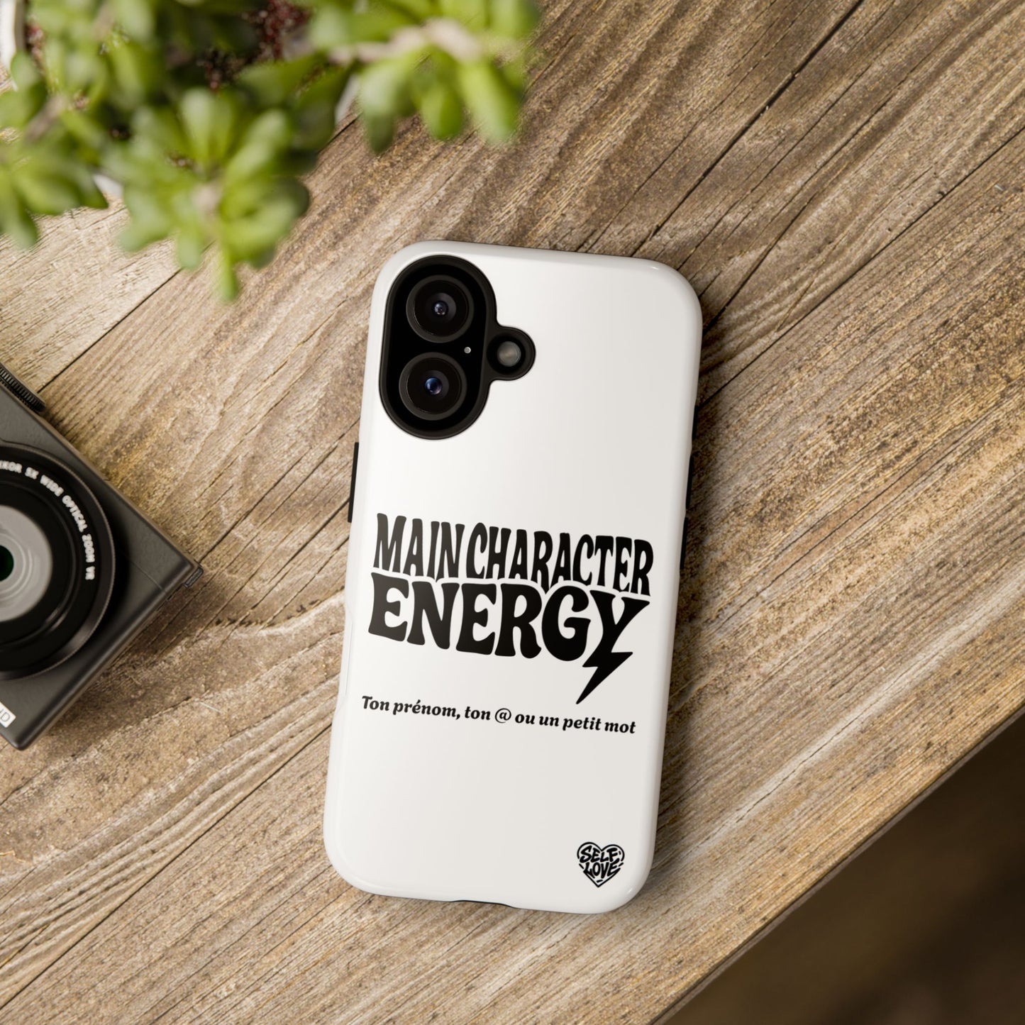 Main Character Energy - Coque iPhone (blanc)