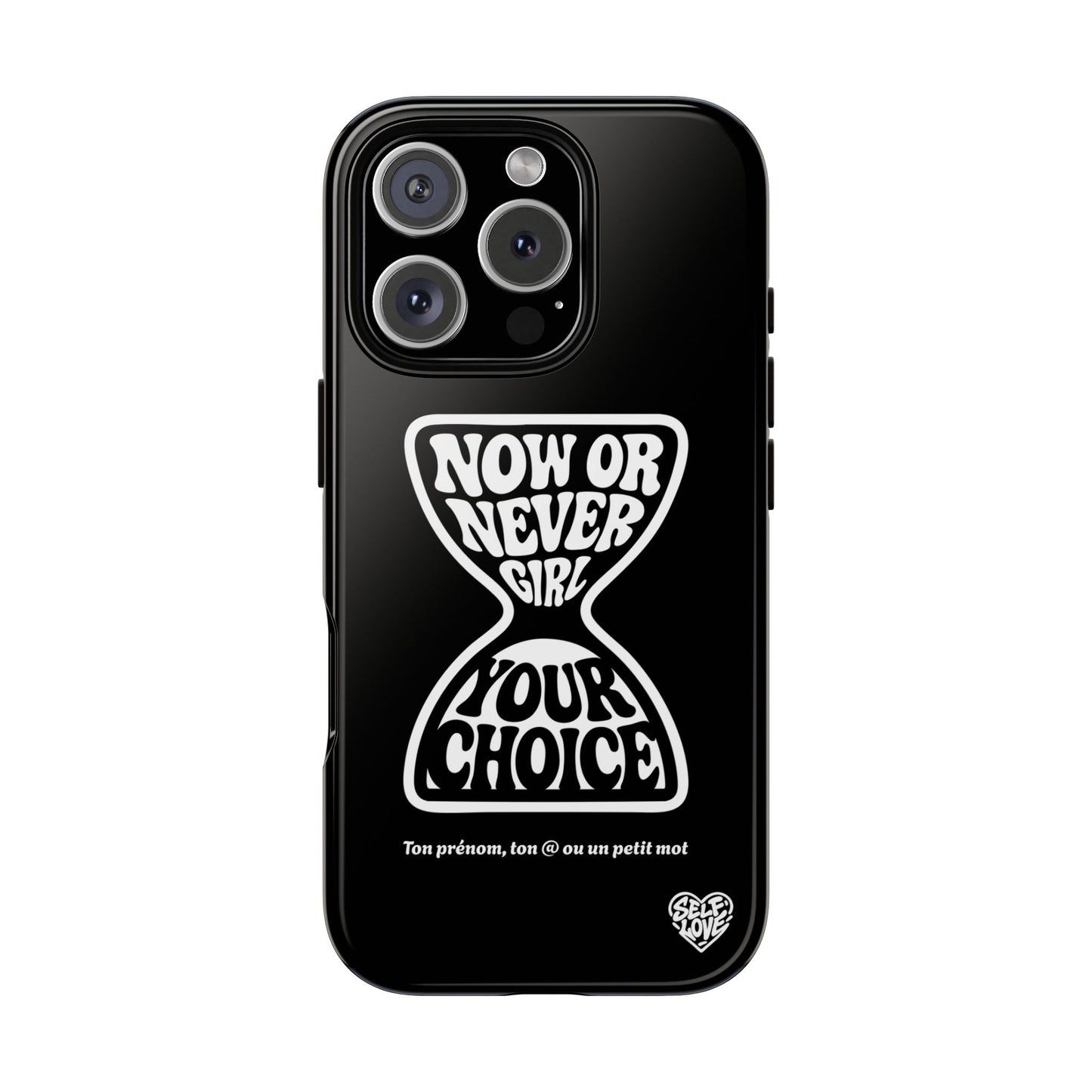 Now Or Never Girl - Coque iPhone (noir)