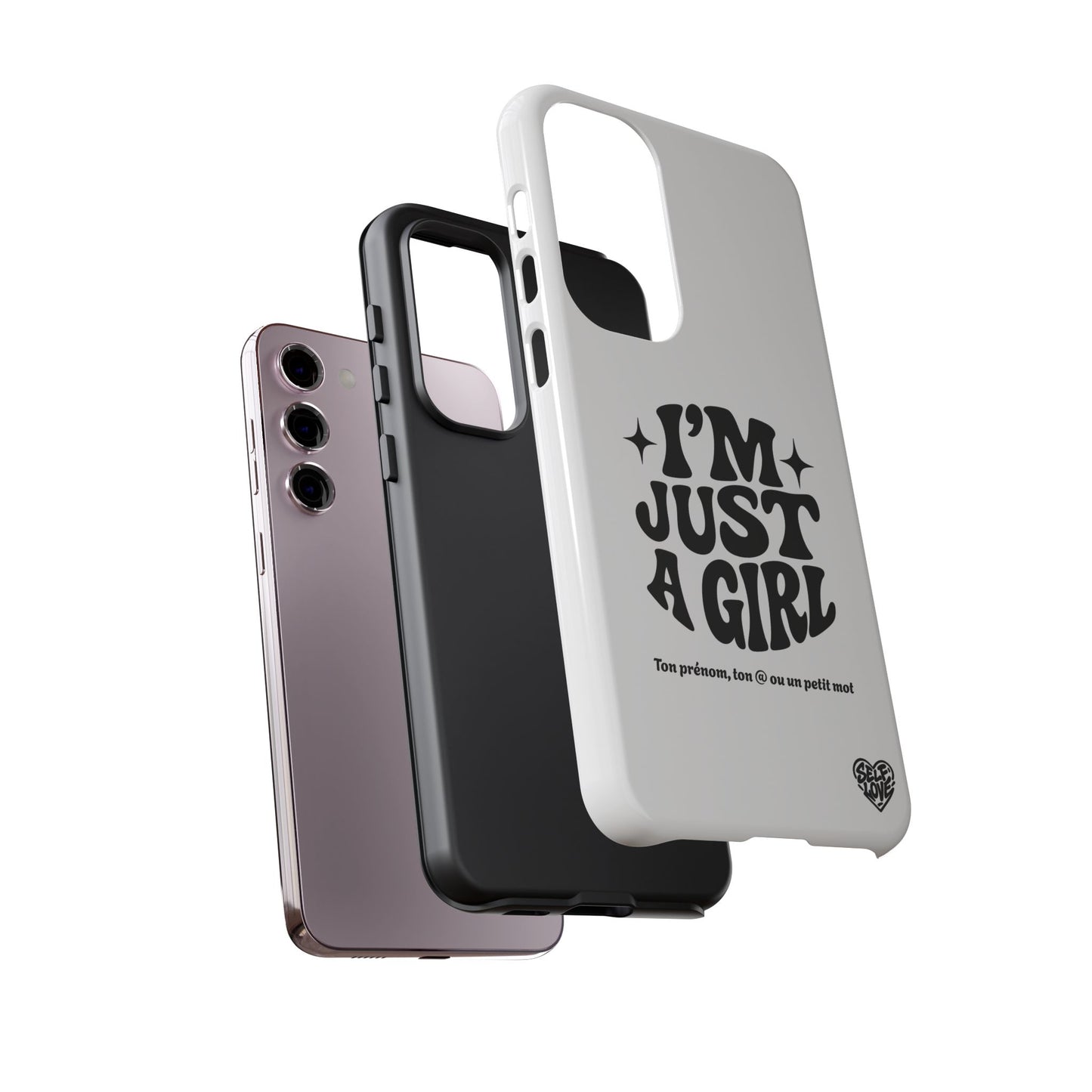 Im Just A Girl - Coque Samsung (blanc)