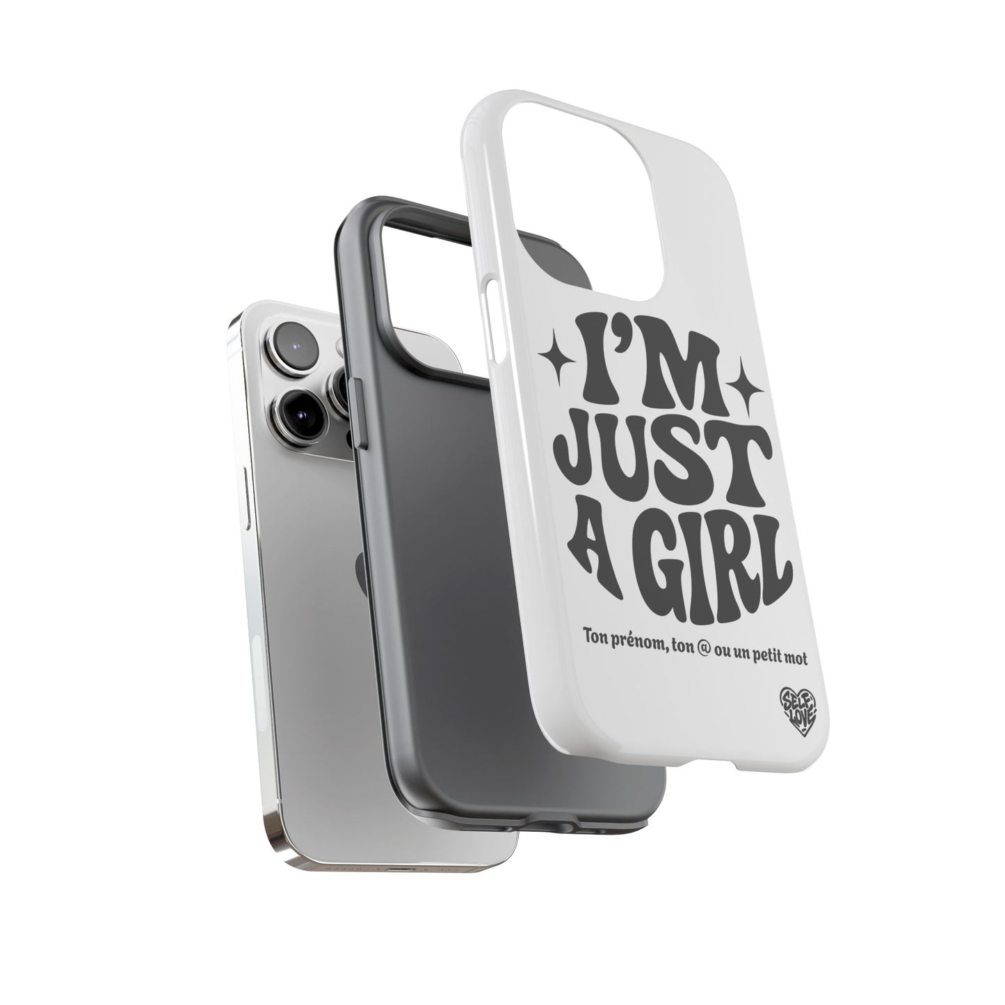 Im Just A Girl - Coque iPhone (blanc)