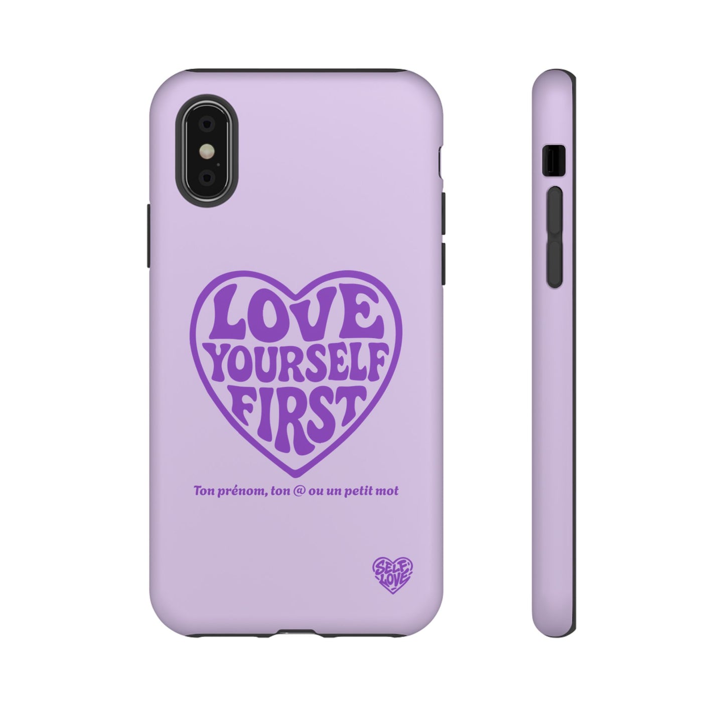 Love Yourself First - Coque iPhone (violet)