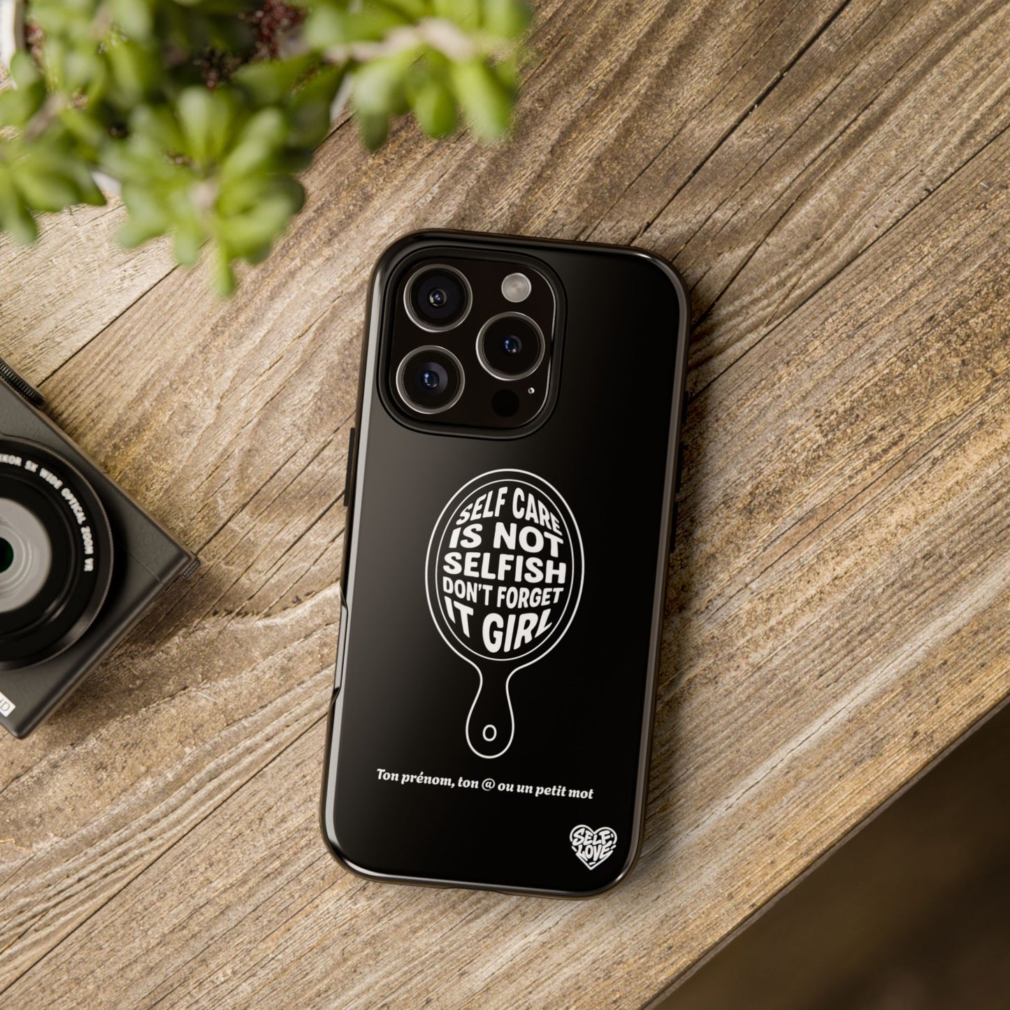 Self Care - Coque iPhone (noir)