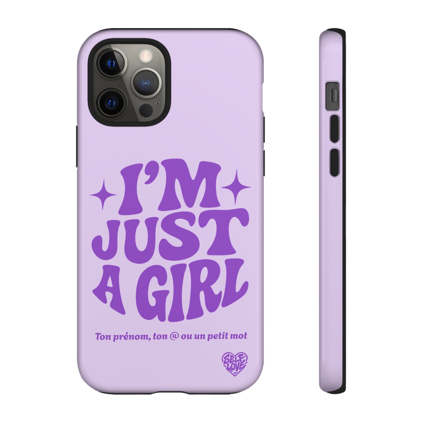 Im Just A Girl - Coque iPhone (violet)