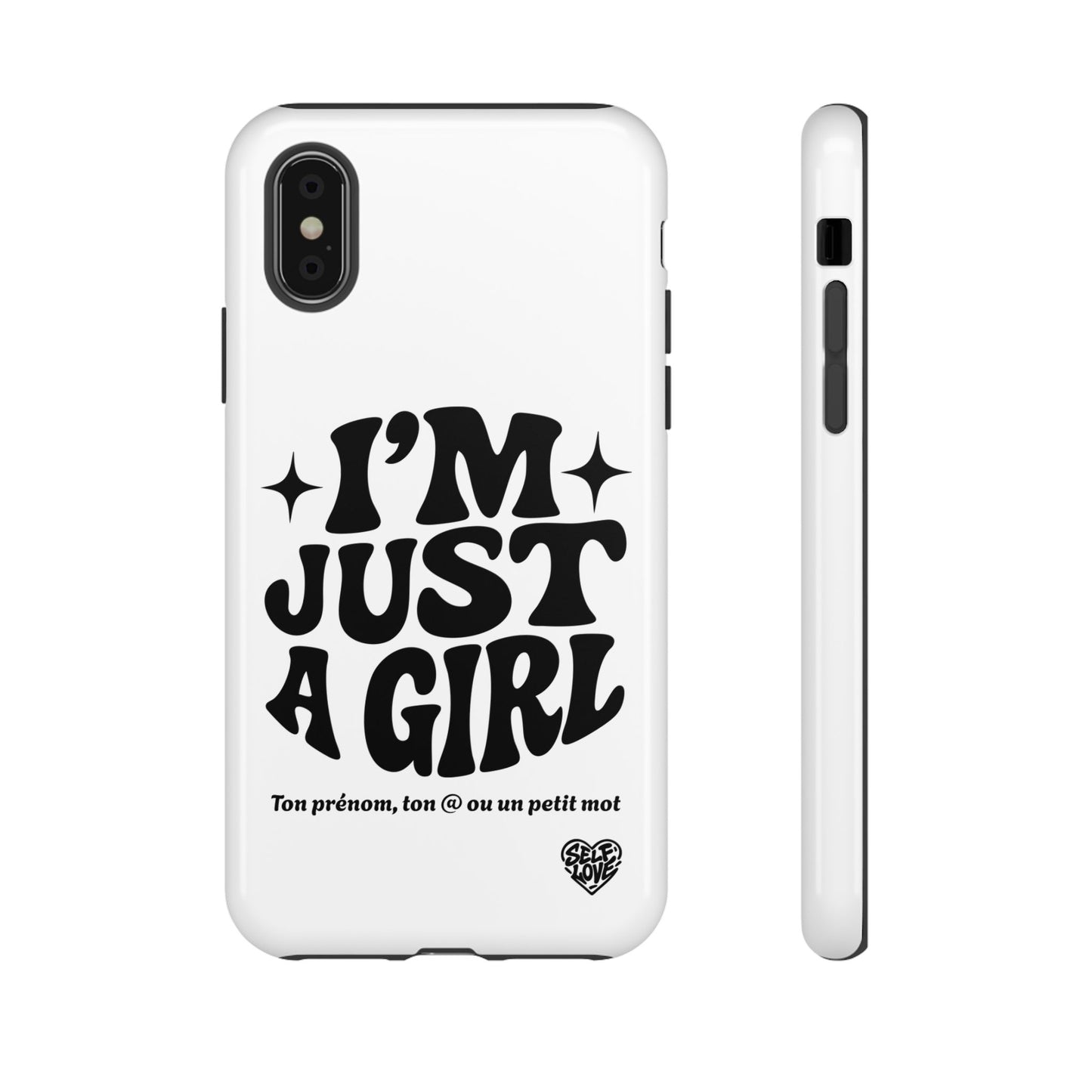 Im Just A Girl - Coque iPhone (blanc)