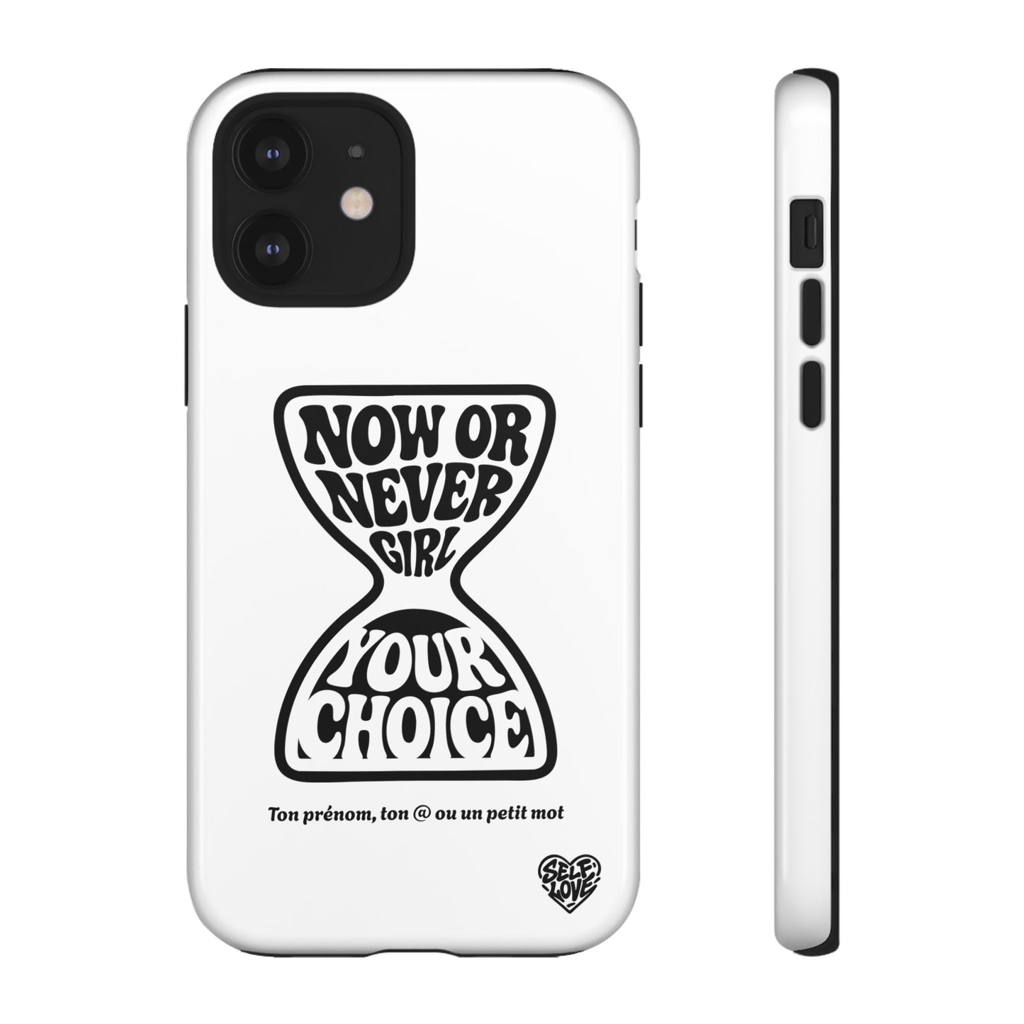 Now Or Never Girl - Coque iPhone (blanc)