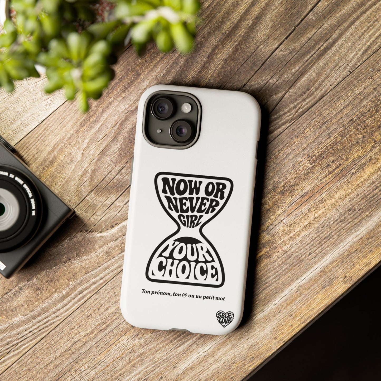 Now Or Never Girl - Coque iPhone (blanc)