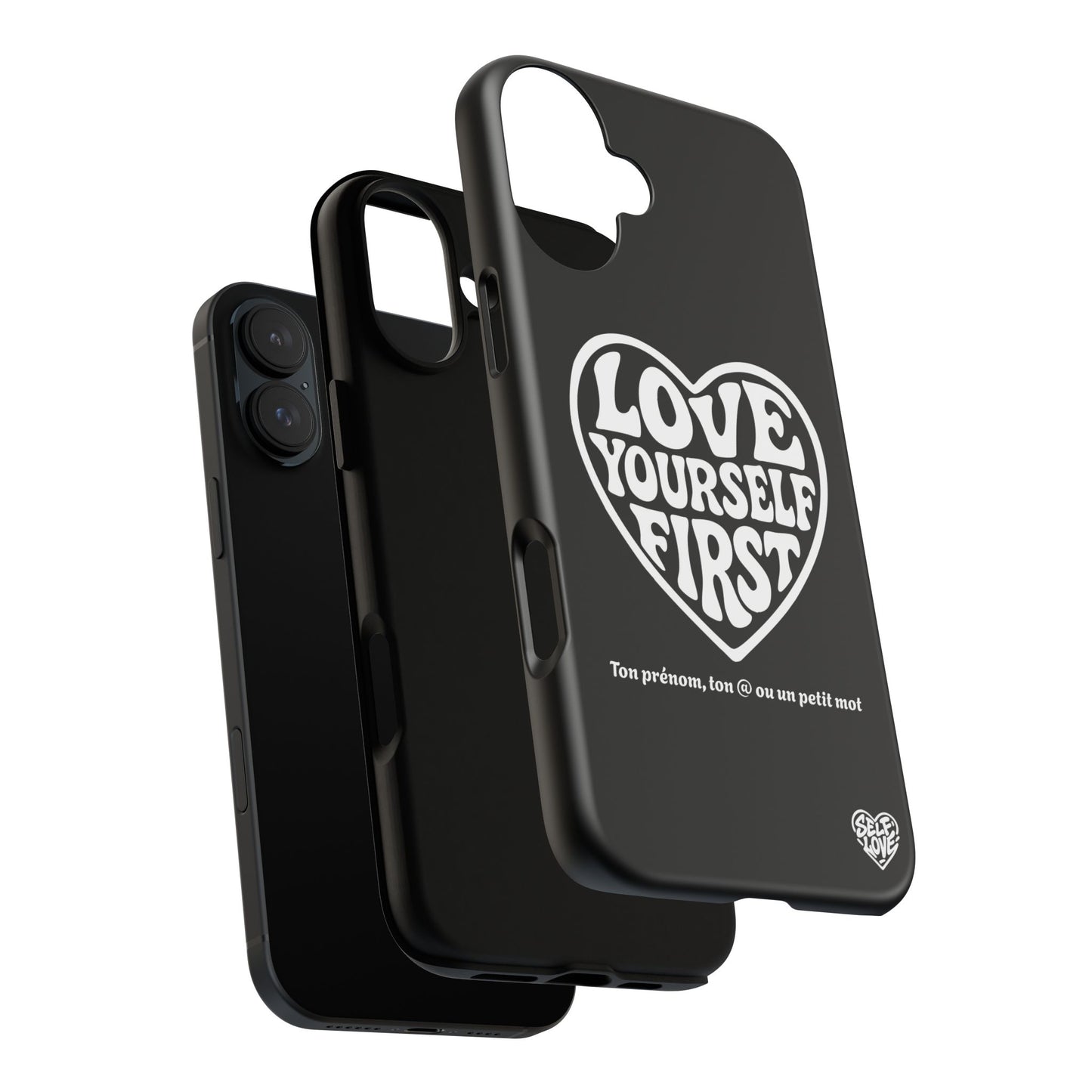 Love Yourself First - Coque iPhone (noir)