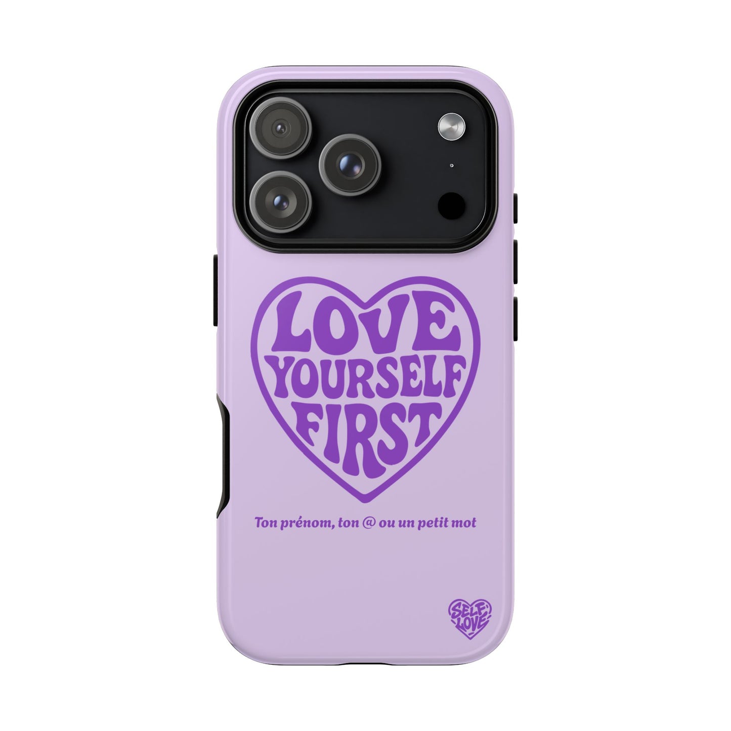 Love Yourself First - Coque iPhone (violet)