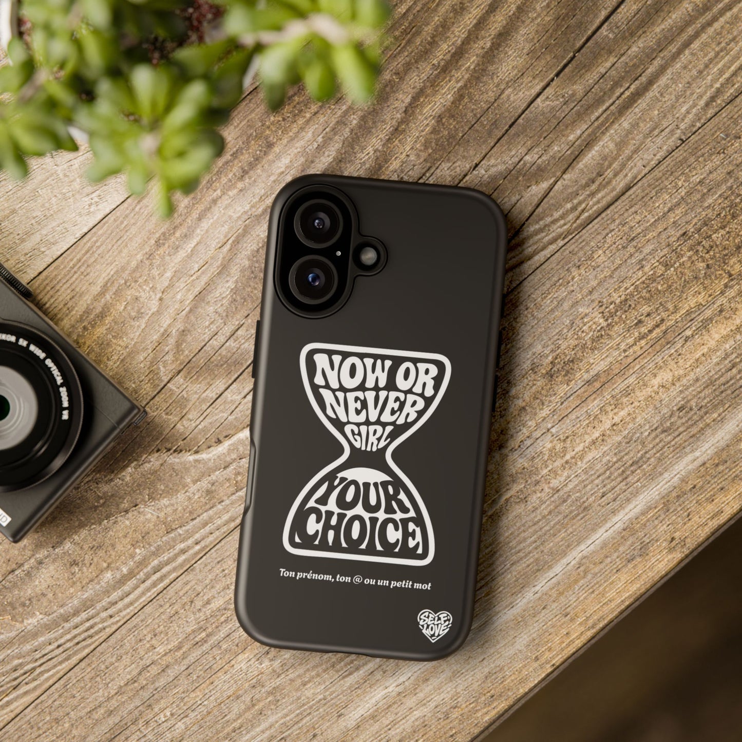 Now Or Never Girl - Coque iPhone (noir)