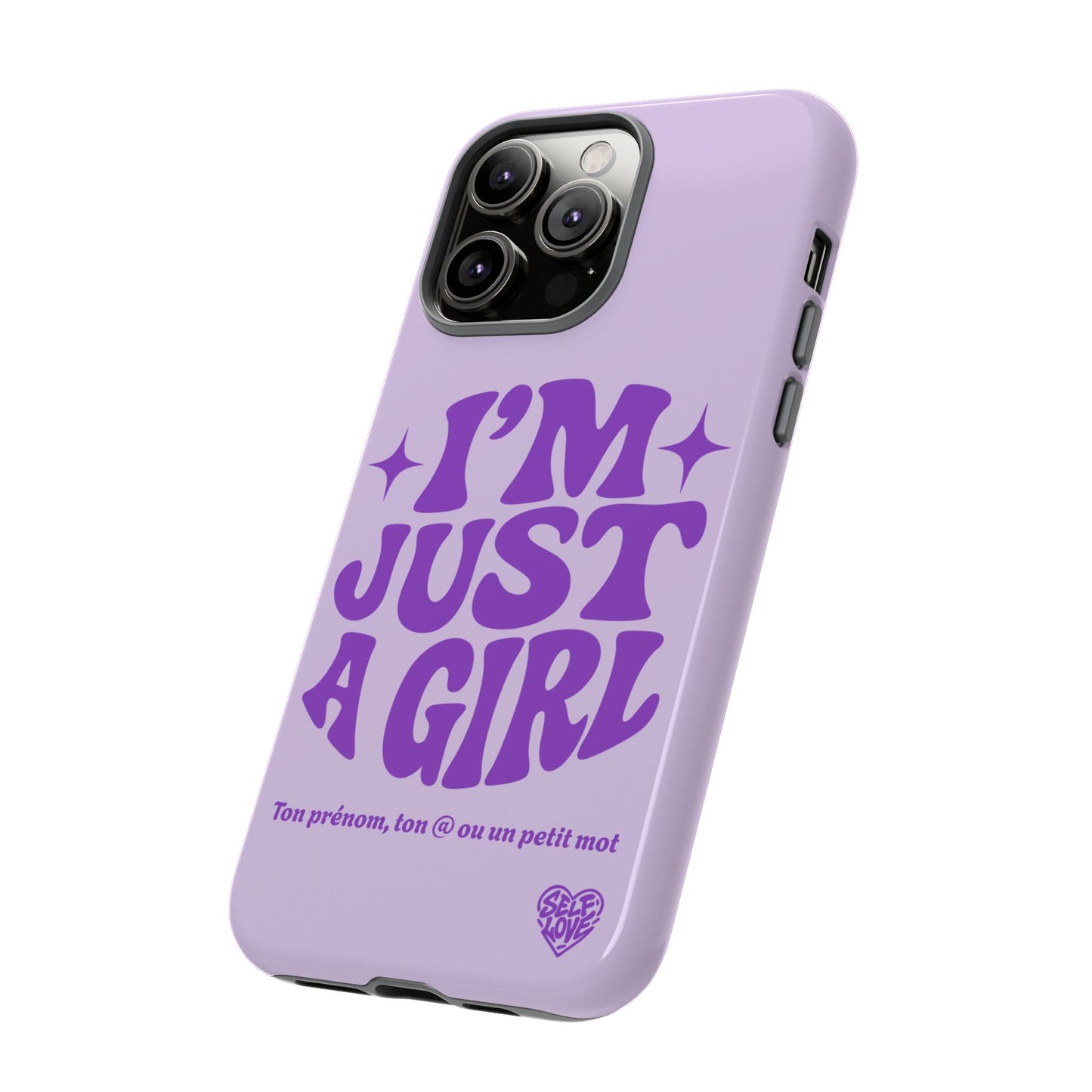 Im Just A Girl - Coque iPhone (violet)