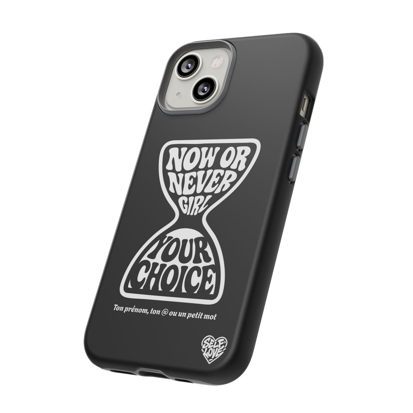 Now Or Never Girl - Coque iPhone (noir)