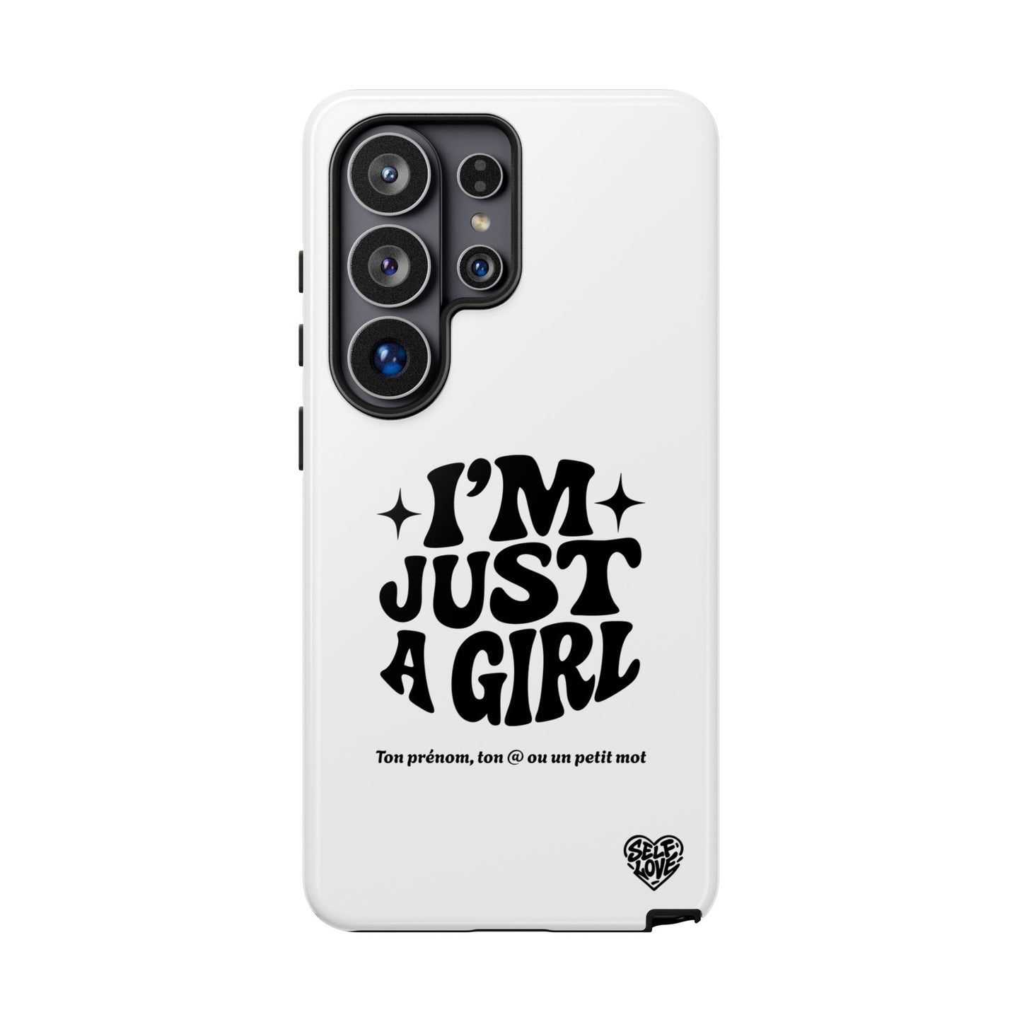 Im Just A Girl - Coque Samsung (blanc)