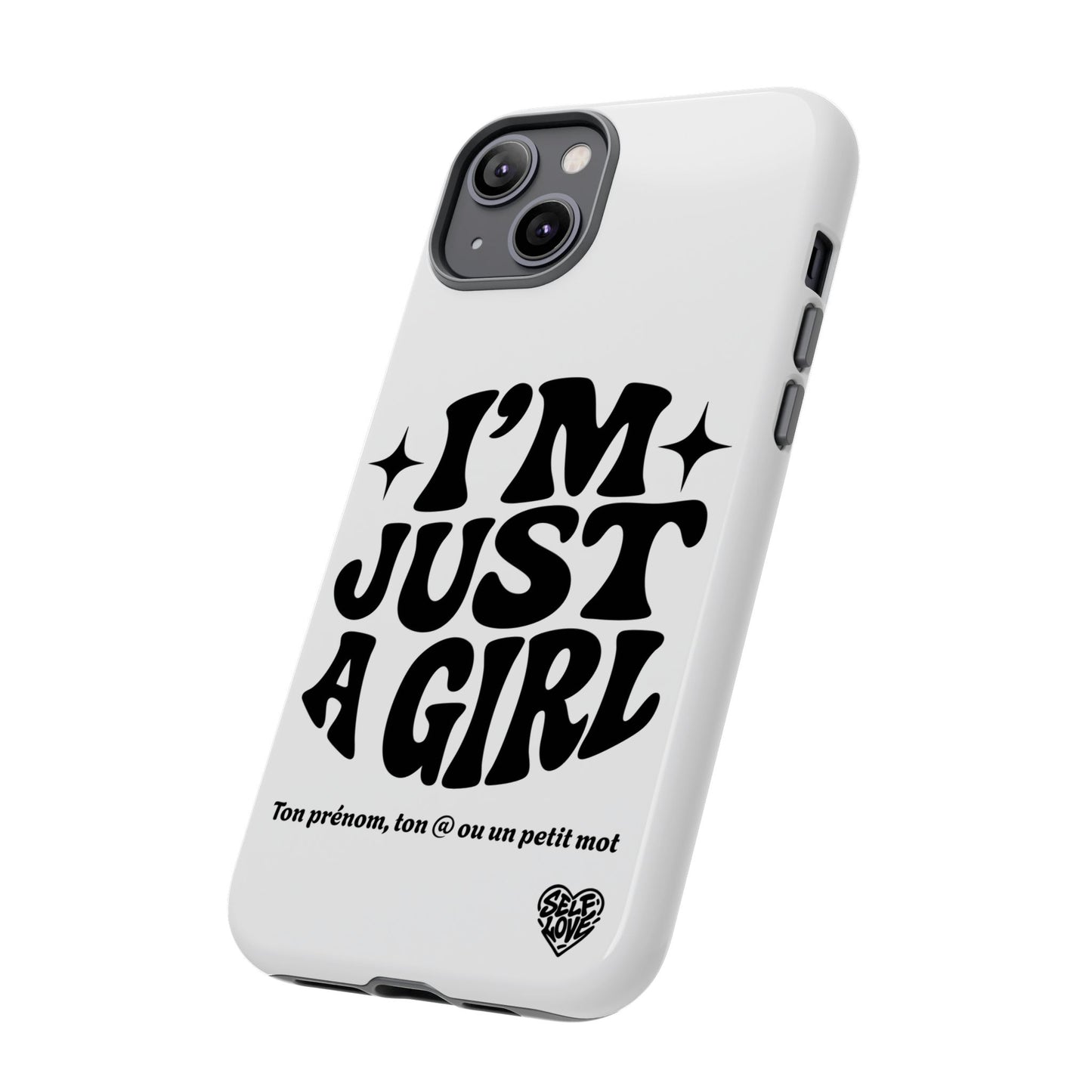 Im Just A Girl - Coque iPhone (blanc)
