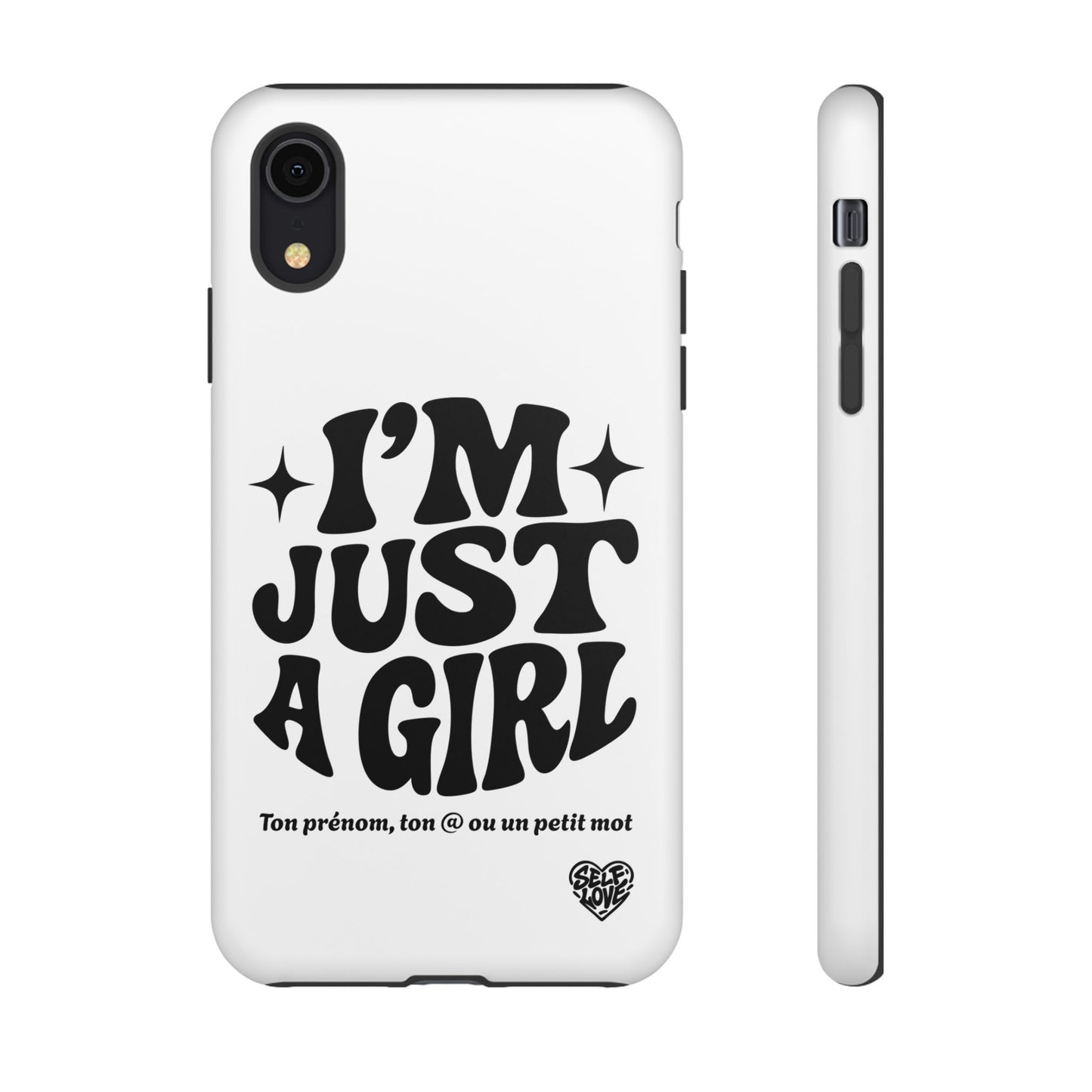 Im Just A Girl - Coque iPhone (blanc)