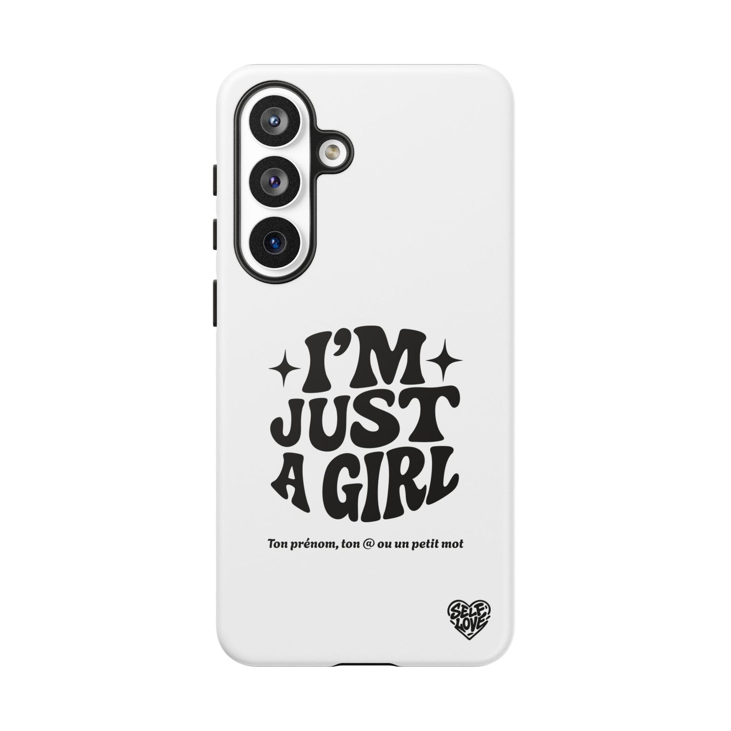 Im Just A Girl - Coque Samsung (blanc)