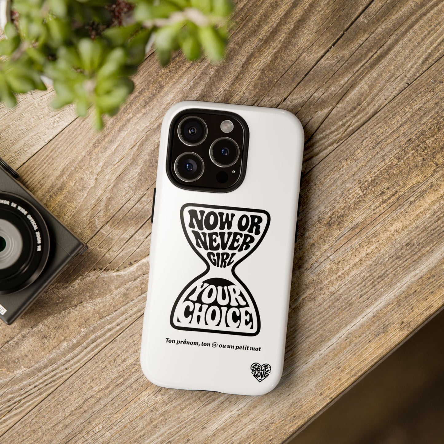 Now Or Never Girl - Coque iPhone (blanc)