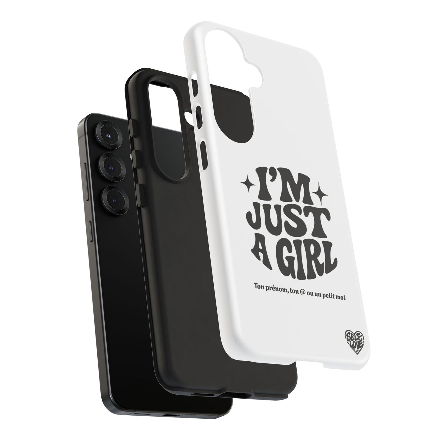Im Just A Girl - Coque Samsung (blanc)