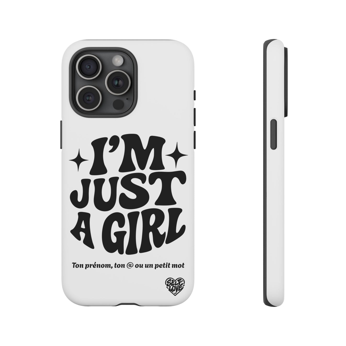 Im Just A Girl - Coque iPhone (blanc)