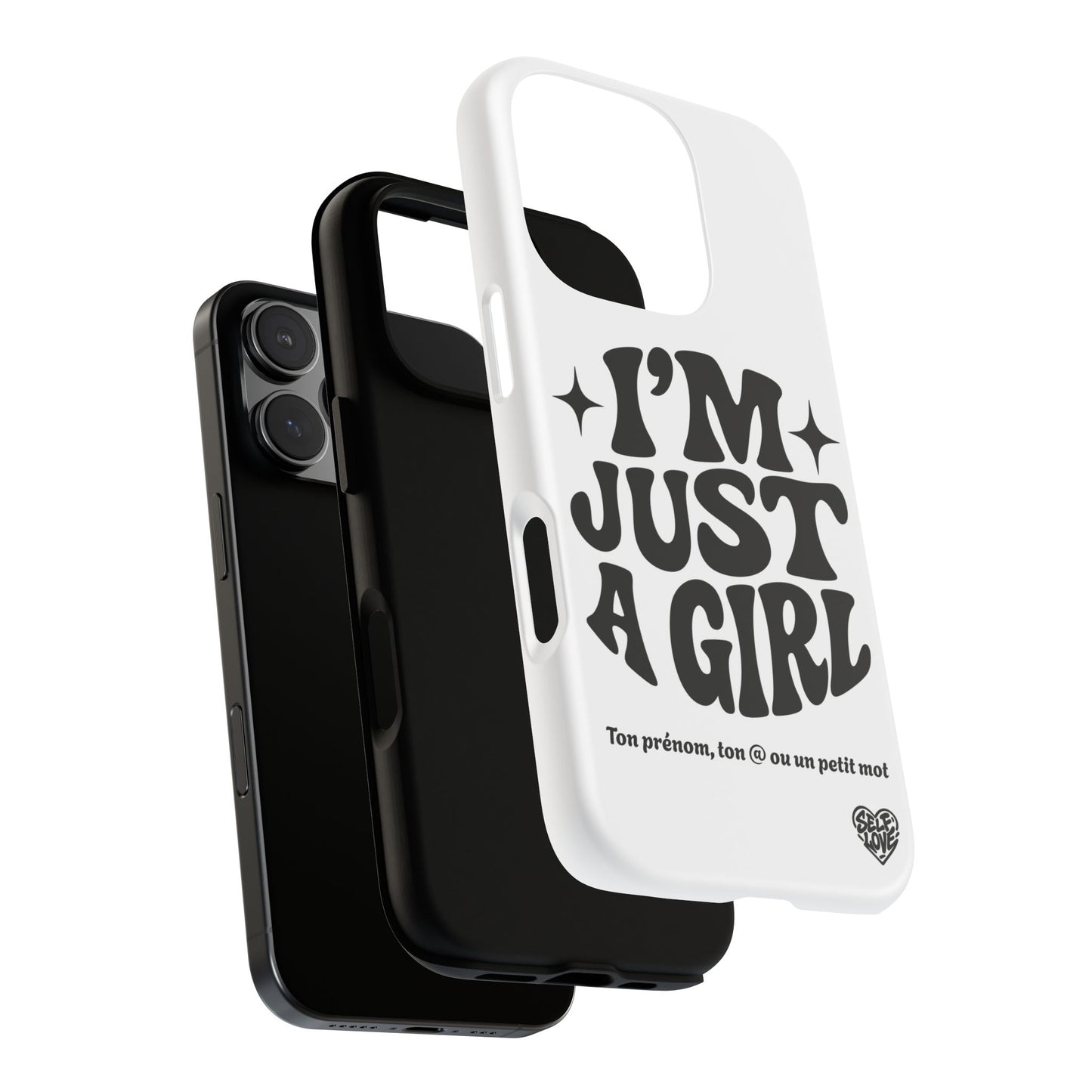Im Just A Girl - Coque iPhone (blanc)