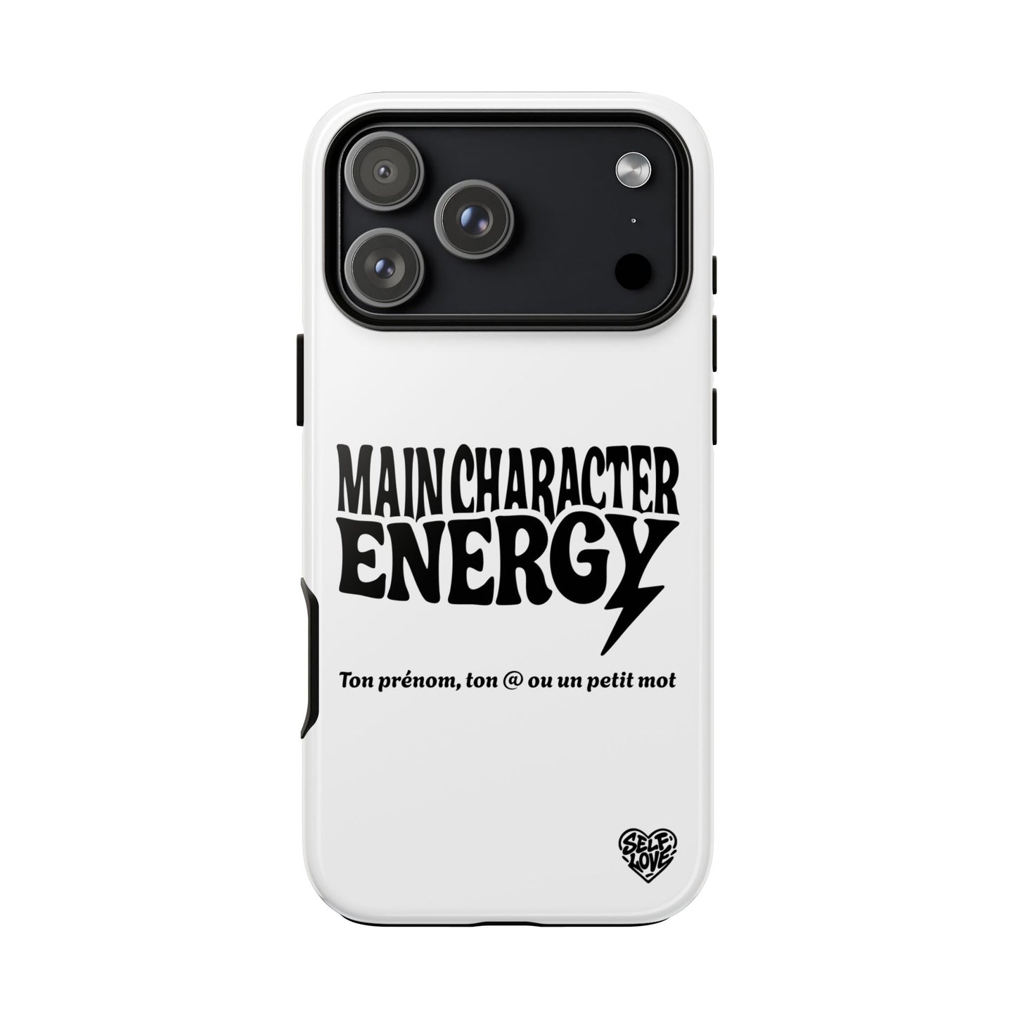 Main Character Energy - Coque iPhone (blanc)